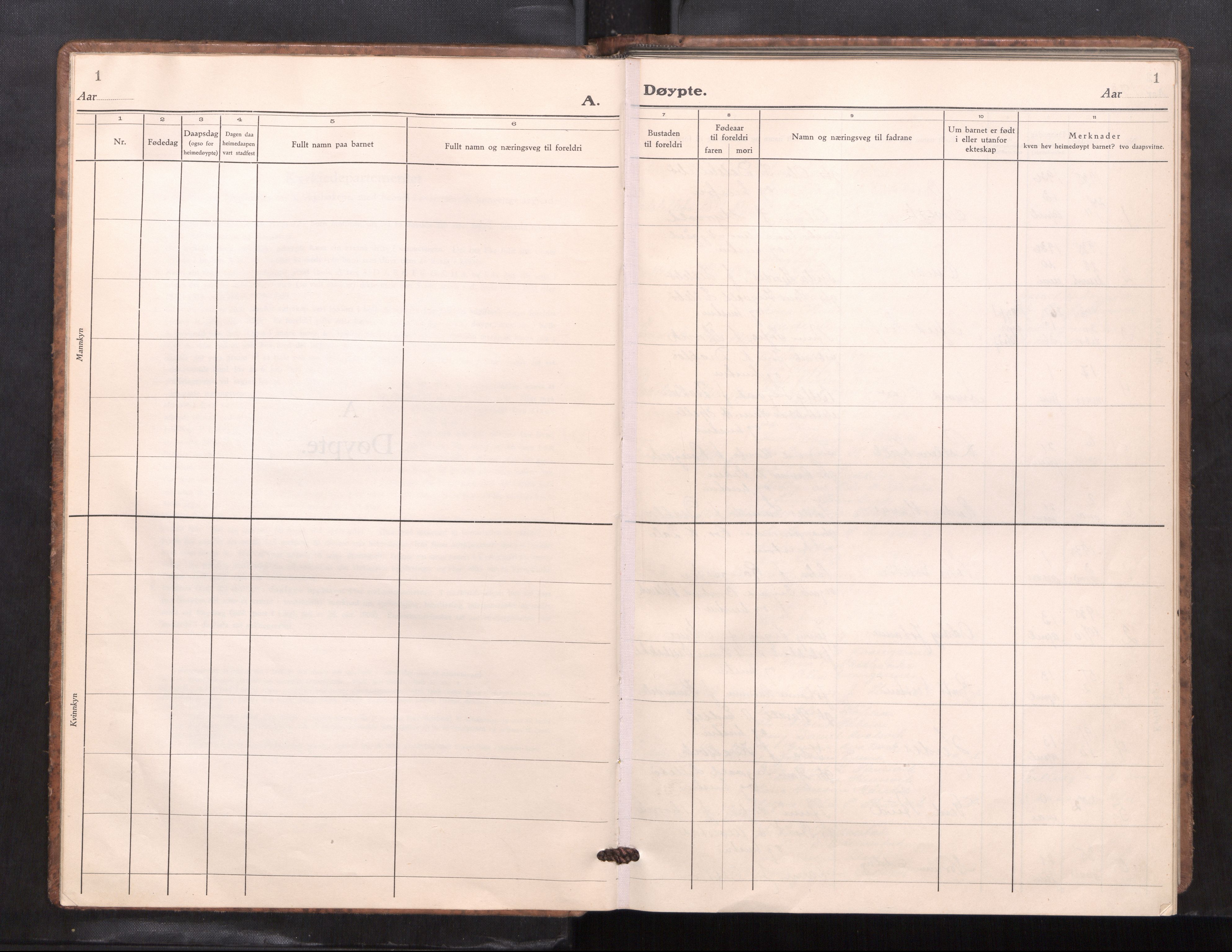 Ministerialprotokoller, klokkerbøker og fødselsregistre - Møre og Romsdal, AV/SAT-A-1454/512/L0171: Parish register (copy) no. 512---, 1936-1965, p. 1