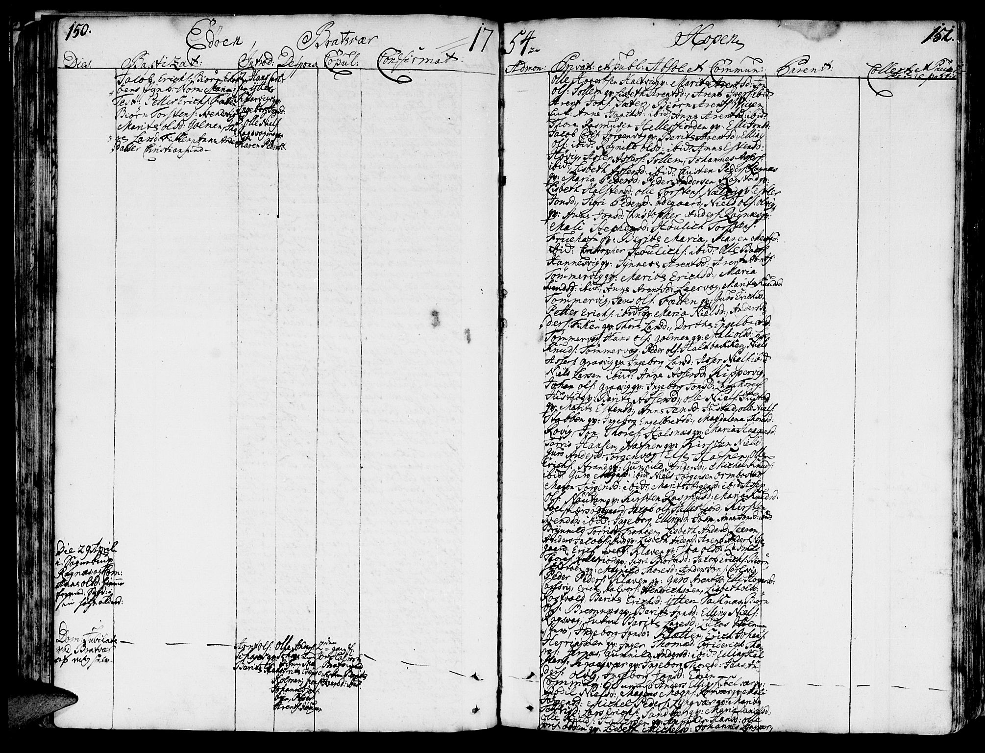 Ministerialprotokoller, klokkerbøker og fødselsregistre - Møre og Romsdal, AV/SAT-A-1454/581/L0931: Parish register (official) no. 581A01, 1751-1765, p. 150-151