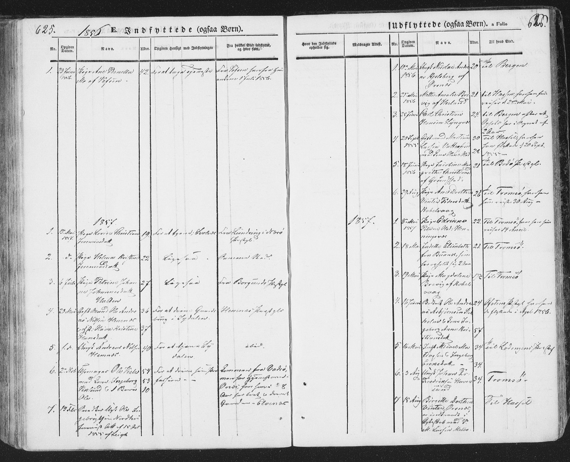 Ministerialprotokoller, klokkerbøker og fødselsregistre - Nordland, AV/SAT-A-1459/874/L1072: Parish register (copy) no. 874C01, 1843-1859, p. 625-626