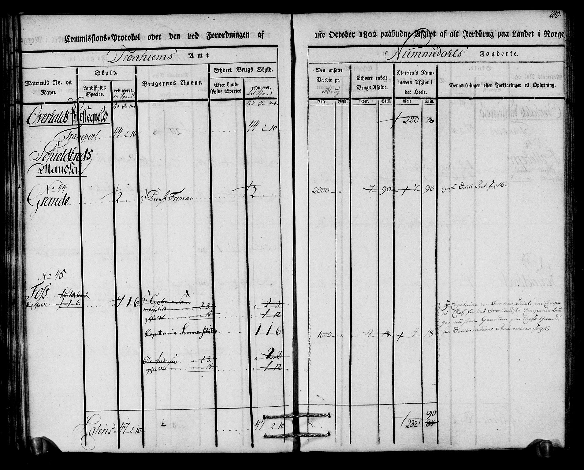 Rentekammeret inntil 1814, Realistisk ordnet avdeling, AV/RA-EA-4070/N/Ne/Nea/L0154: Namdalen fogderi. Kommisjonsprotokoll, 1803, p. 201