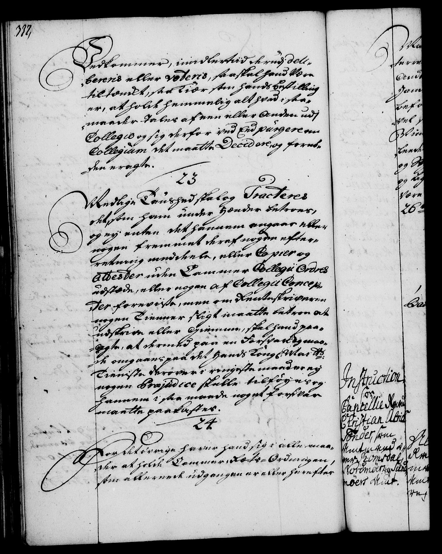 Rentekammeret, Kammerkanselliet, RA/EA-3111/G/Gg/Ggi/L0002: Norsk instruksjonsprotokoll med register (merket RK 53.35), 1729-1751, p. 337
