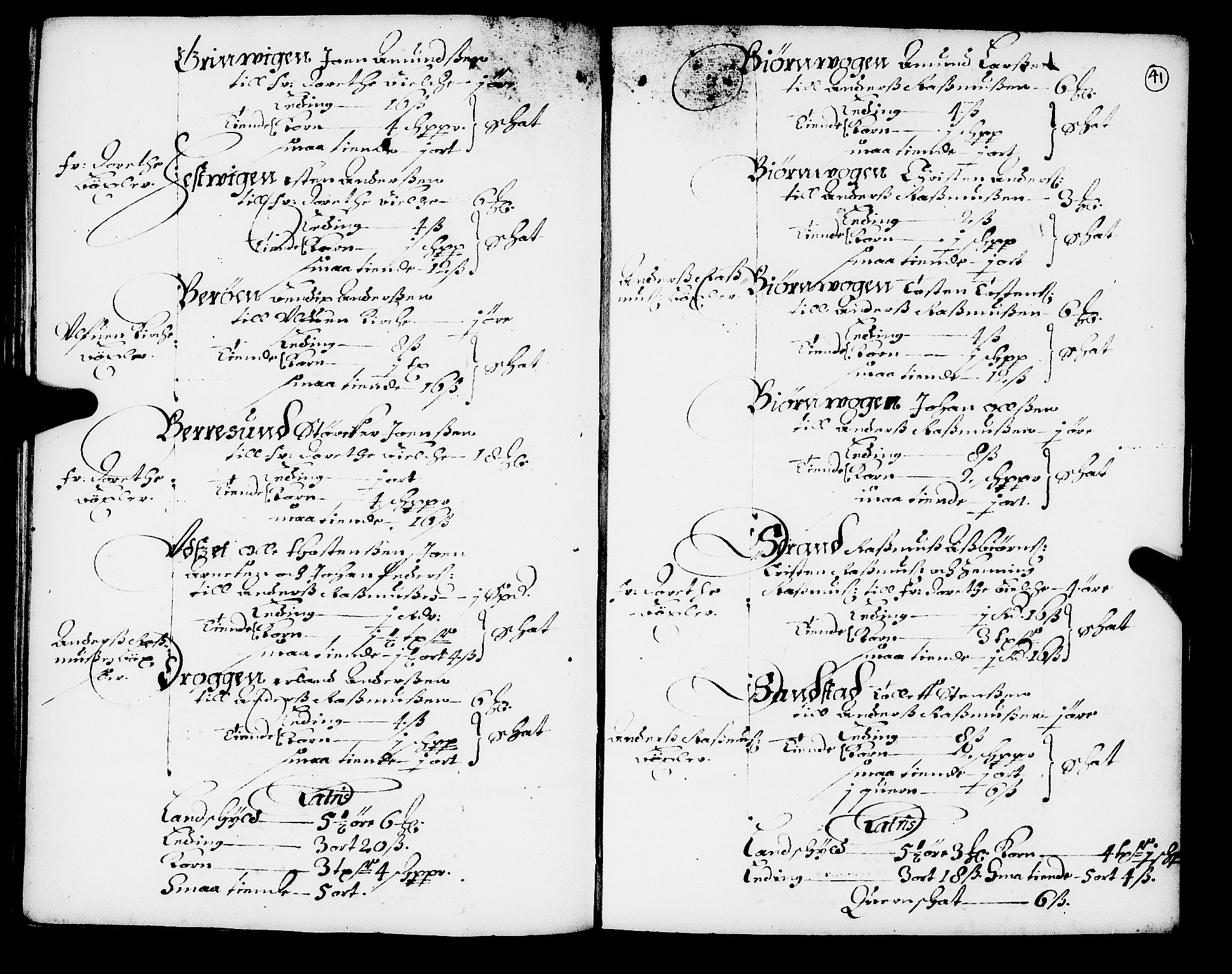 Rentekammeret inntil 1814, Realistisk ordnet avdeling, AV/RA-EA-4070/N/Nb/Nba/L0049: Fosen fogderi, 1668, p. 40b-41a