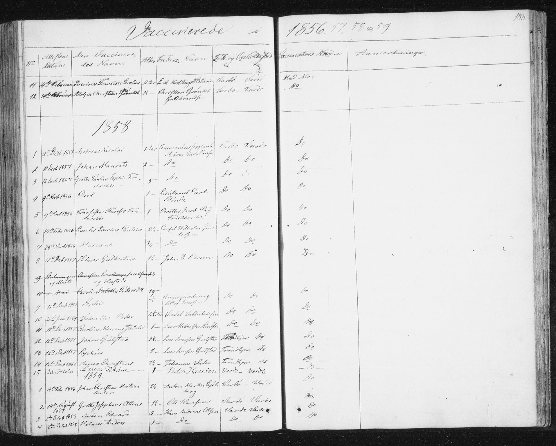 Vardø sokneprestkontor, SATØ/S-1332/H/Ha/L0003kirke: Parish register (official) no. 3, 1843-1861, p. 183