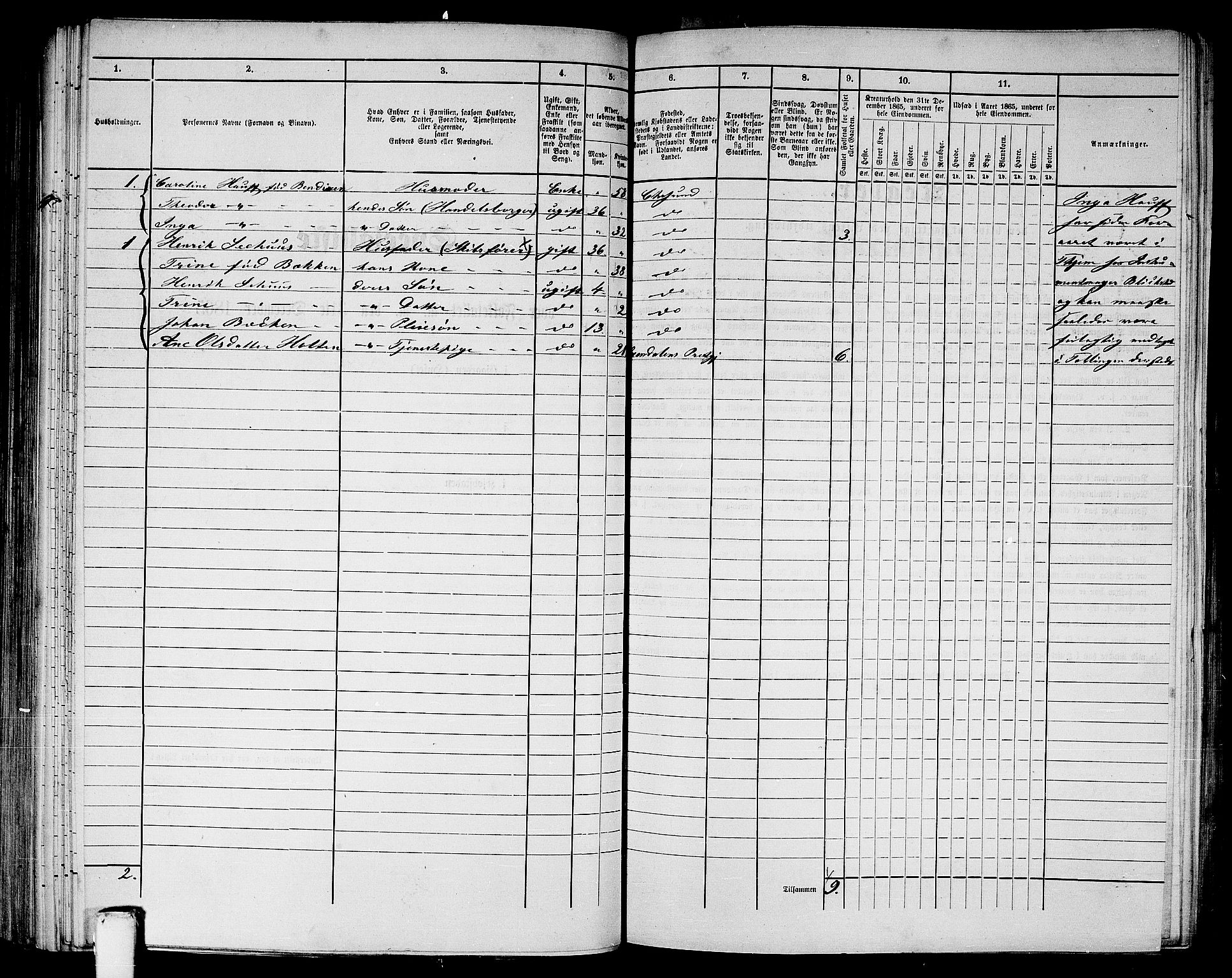 RA, 1865 census for Kristiansund/Kristiansund, 1865, p. 171