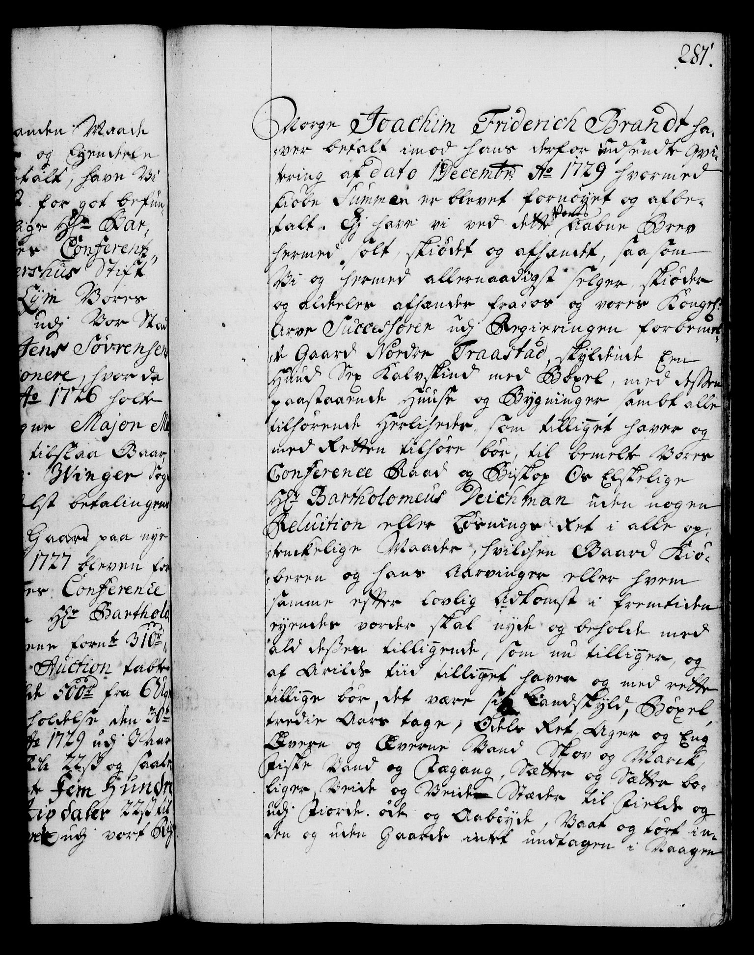 Rentekammeret, Kammerkanselliet, RA/EA-3111/G/Gg/Gga/L0003: Norsk ekspedisjonsprotokoll med register (merket RK 53.3), 1727-1734, p. 281