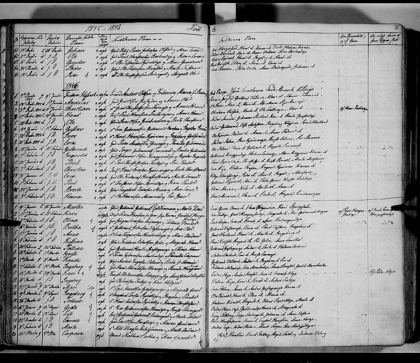 Jevnaker prestekontor, AV/SAH-PREST-116/H/Ha/Haa/L0006: Parish register (official) no. 6, 1837-1857, p. 32