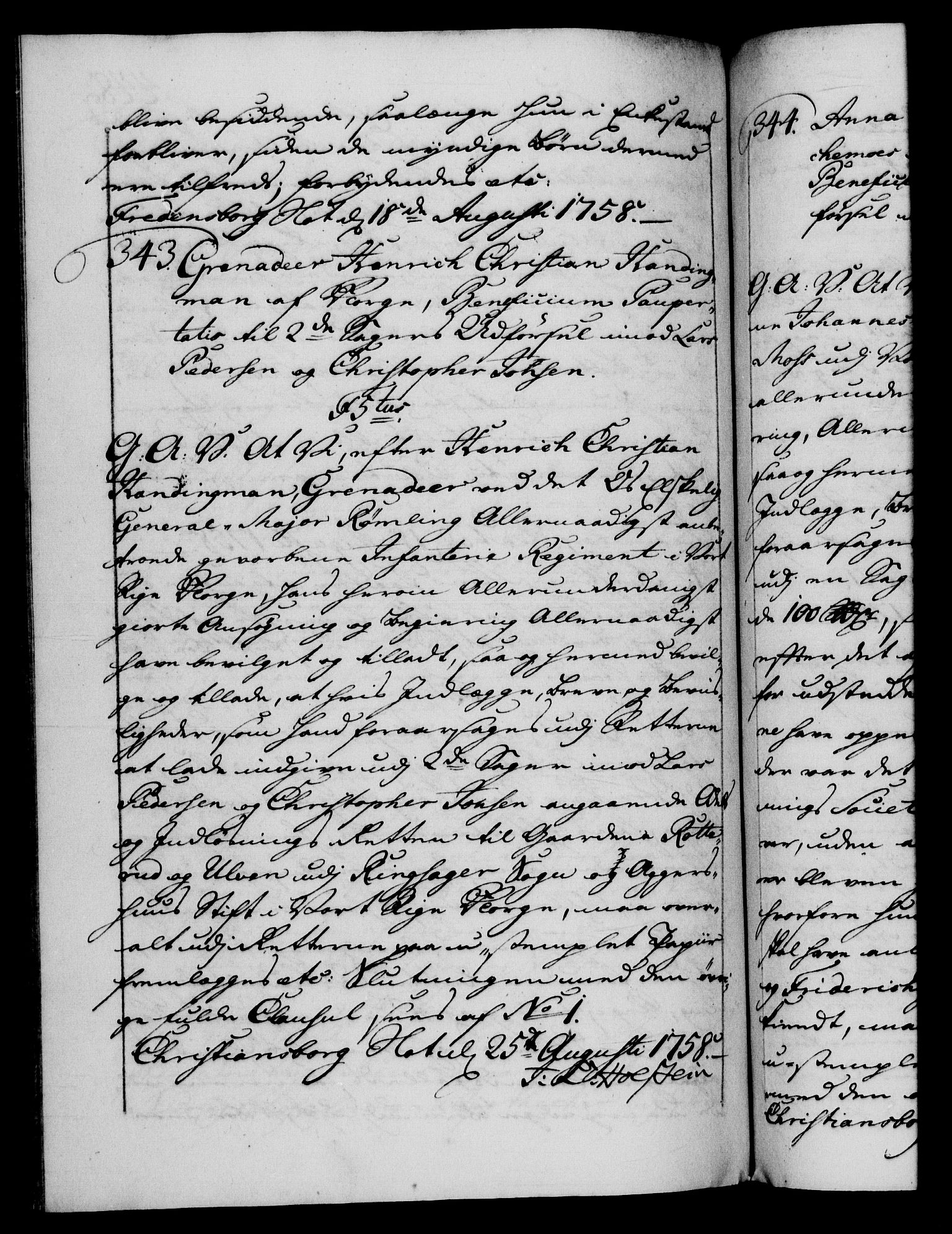 Danske Kanselli 1572-1799, AV/RA-EA-3023/F/Fc/Fca/Fcaa/L0040: Norske registre, 1757-1759, p. 448b