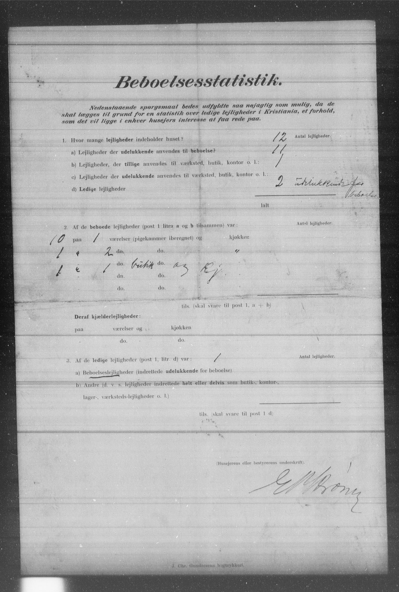 OBA, Municipal Census 1902 for Kristiania, 1902, p. 1671