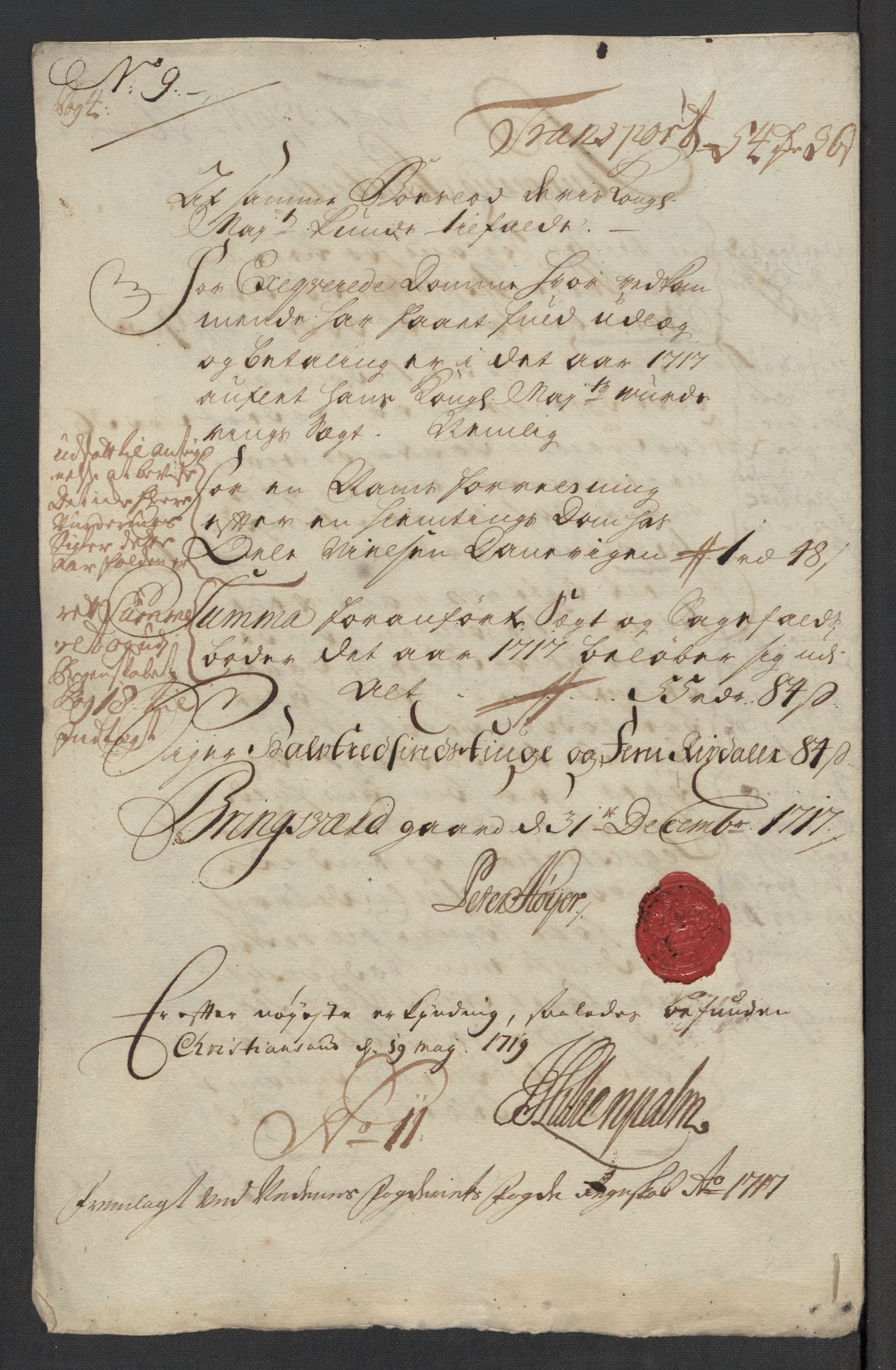 Rentekammeret inntil 1814, Reviderte regnskaper, Fogderegnskap, AV/RA-EA-4092/R39/L2326: Fogderegnskap Nedenes, 1717, p. 212