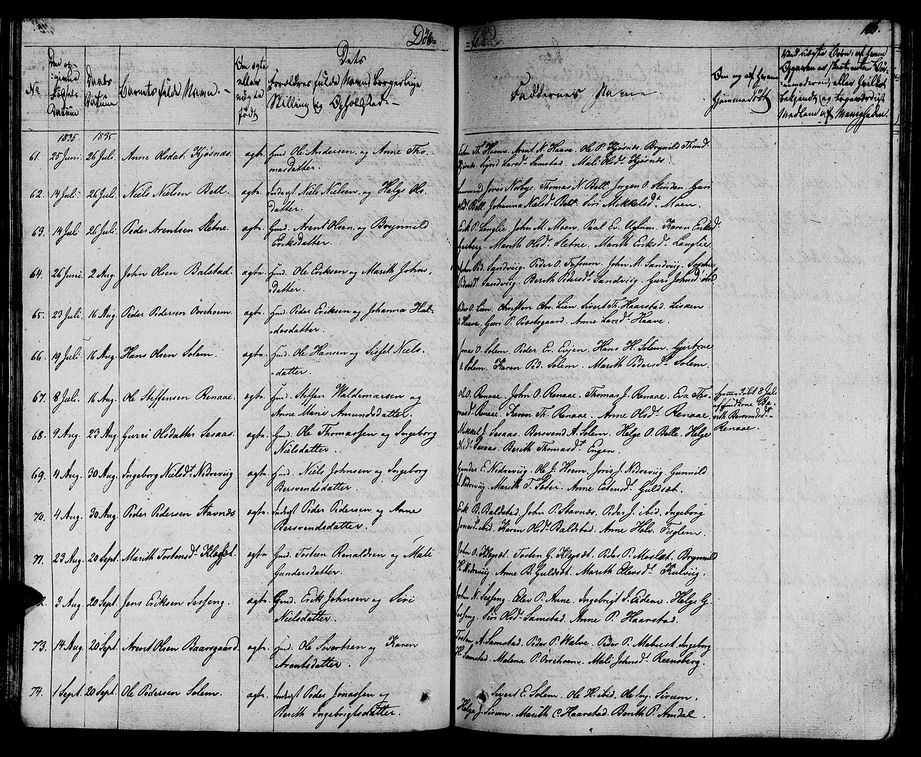 Ministerialprotokoller, klokkerbøker og fødselsregistre - Sør-Trøndelag, AV/SAT-A-1456/695/L1143: Parish register (official) no. 695A05 /1, 1824-1842, p. 116