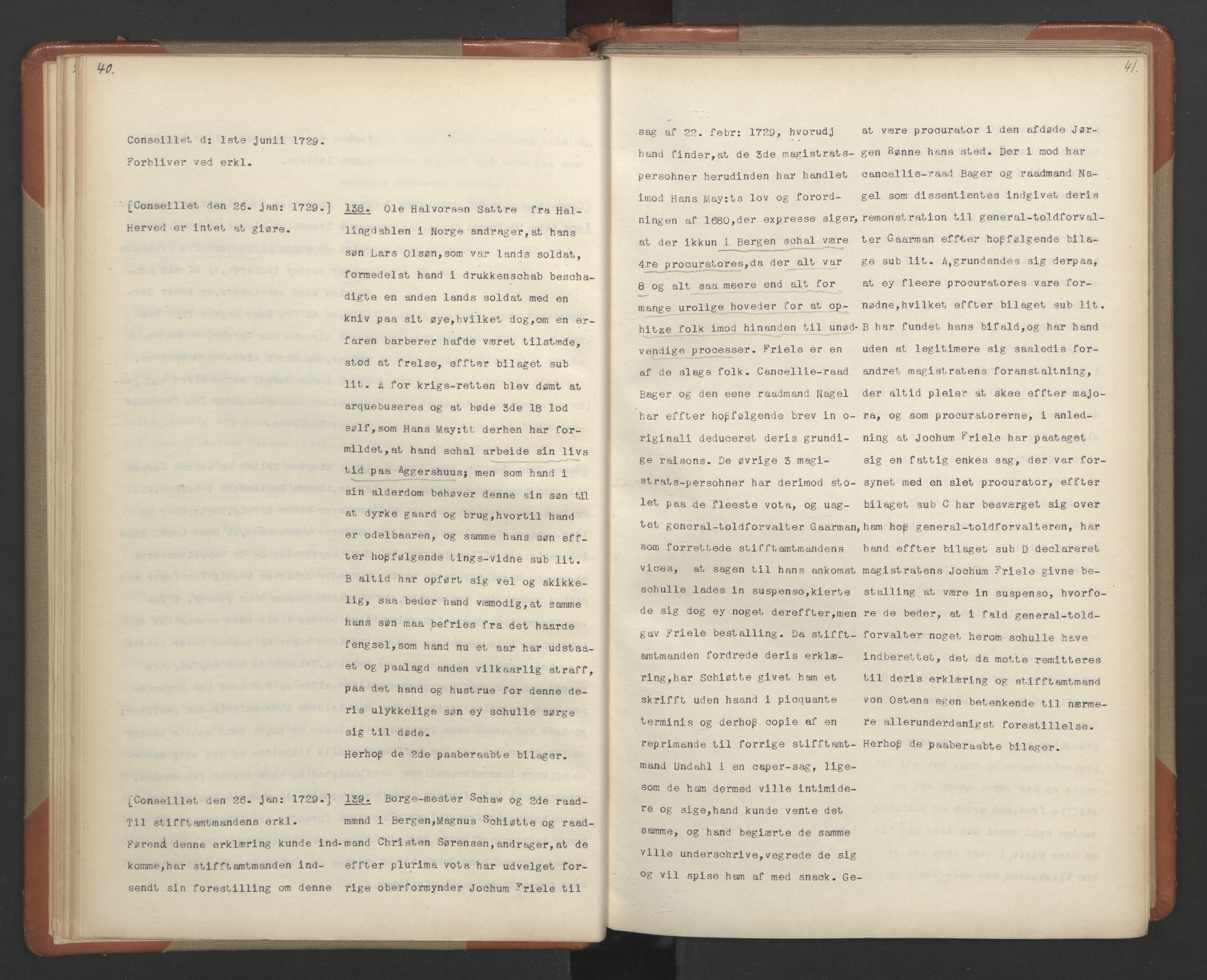 Avskriftsamlingen, AV/RA-EA-4022/F/Fa/L0092: Supplikker, 1729, p. 24