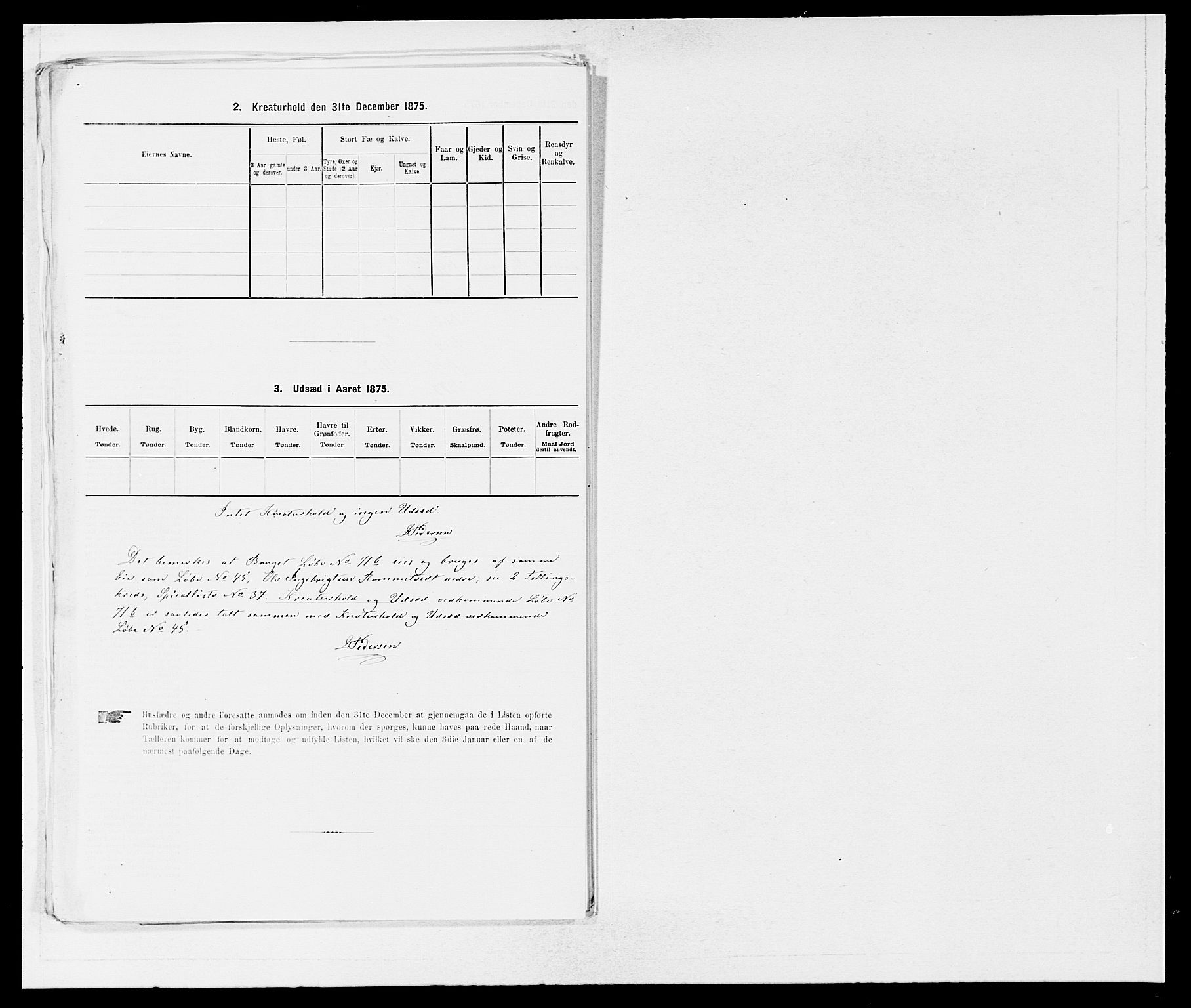 SAB, 1875 census for 1221P Stord, 1875, p. 255