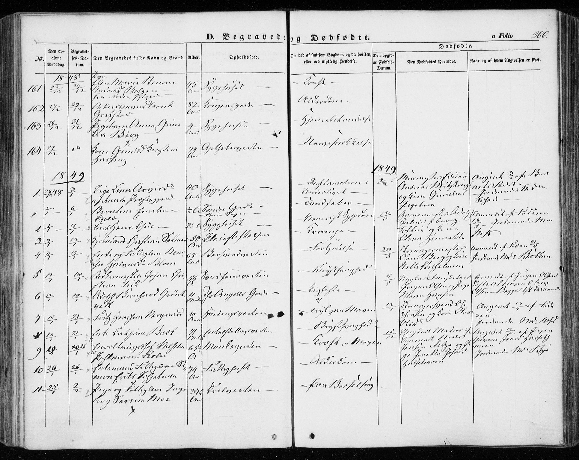 Ministerialprotokoller, klokkerbøker og fødselsregistre - Sør-Trøndelag, SAT/A-1456/601/L0051: Parish register (official) no. 601A19, 1848-1857, p. 366