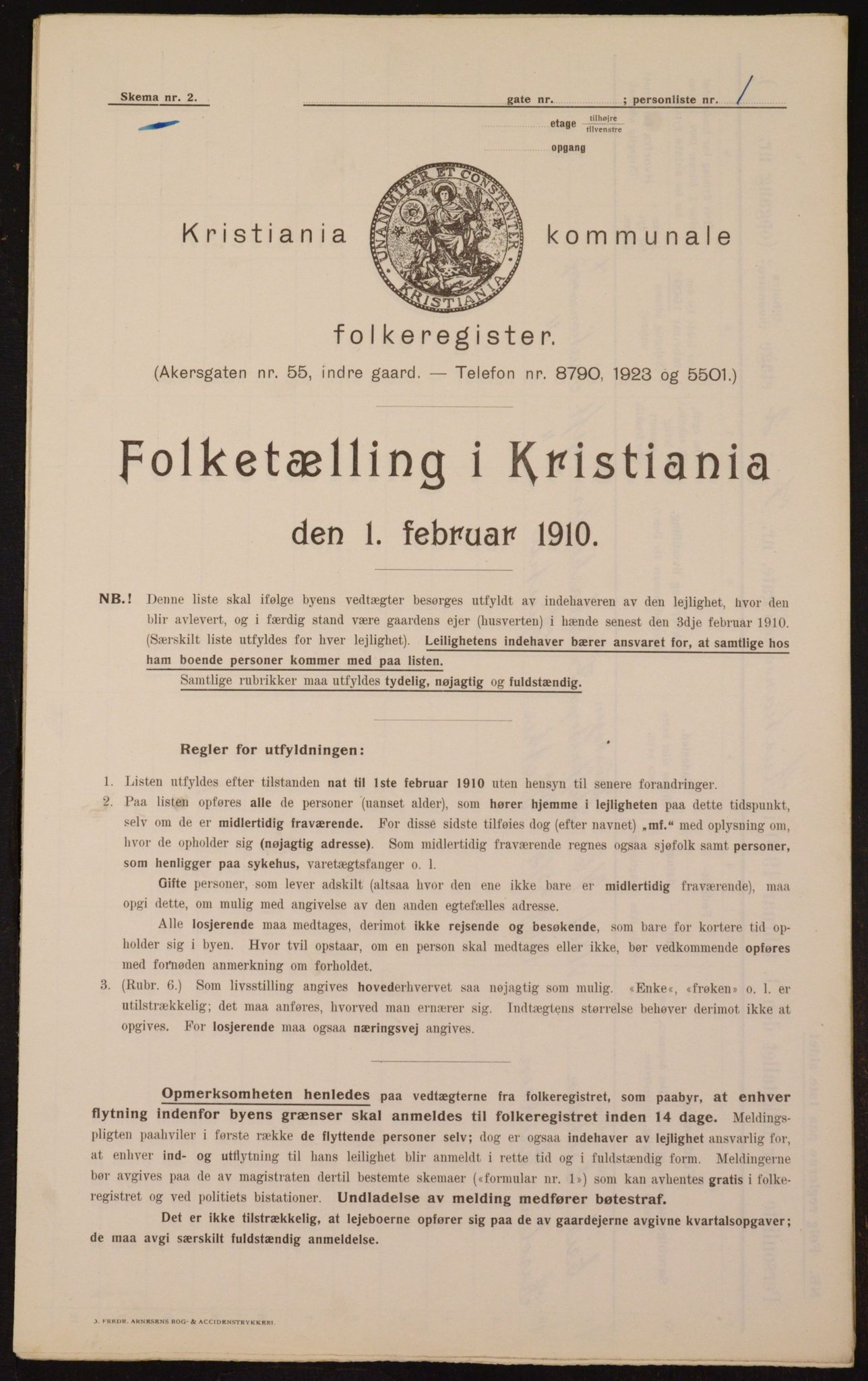 OBA, Municipal Census 1910 for Kristiania, 1910, p. 52696