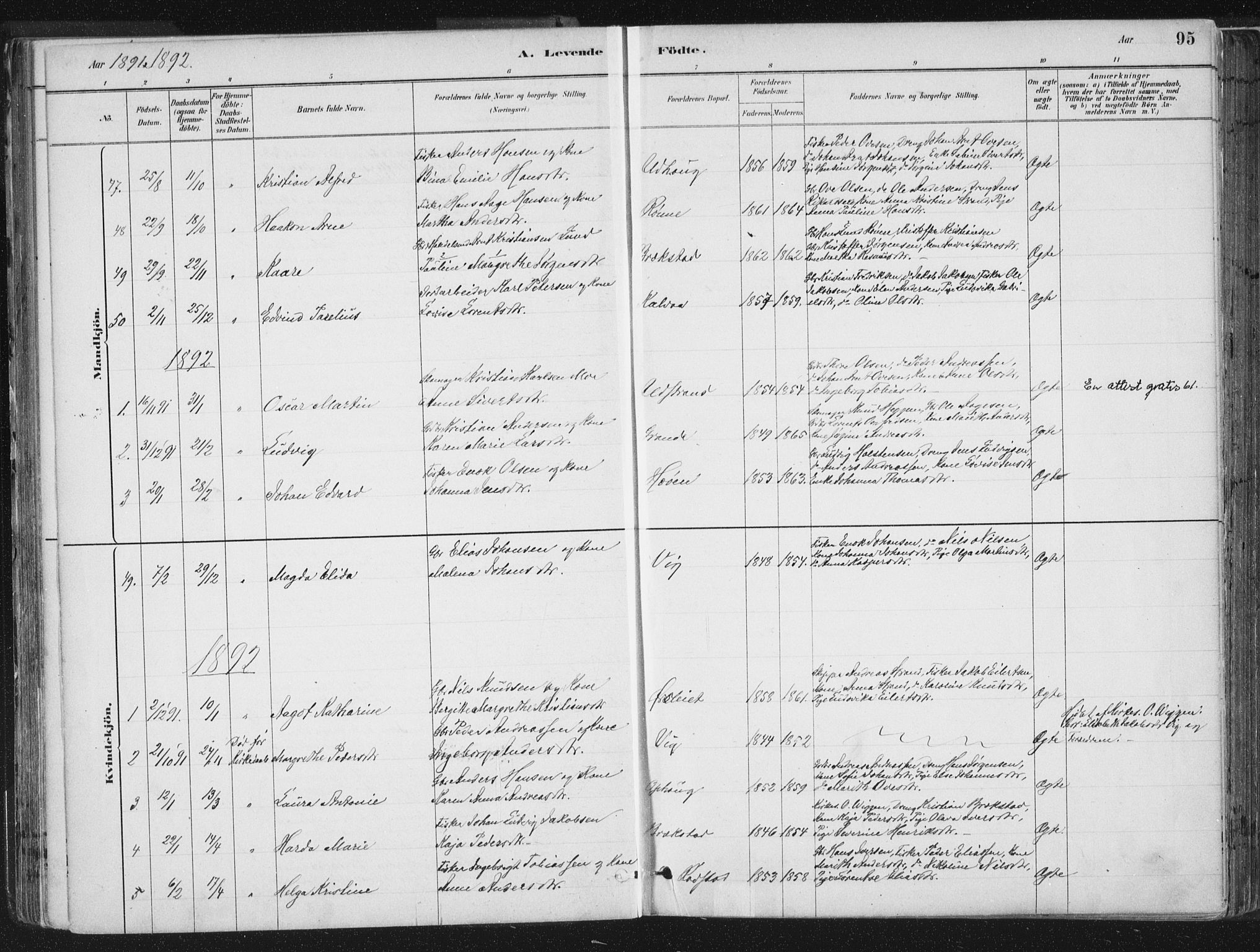 Ministerialprotokoller, klokkerbøker og fødselsregistre - Sør-Trøndelag, SAT/A-1456/659/L0739: Parish register (official) no. 659A09, 1879-1893, p. 95