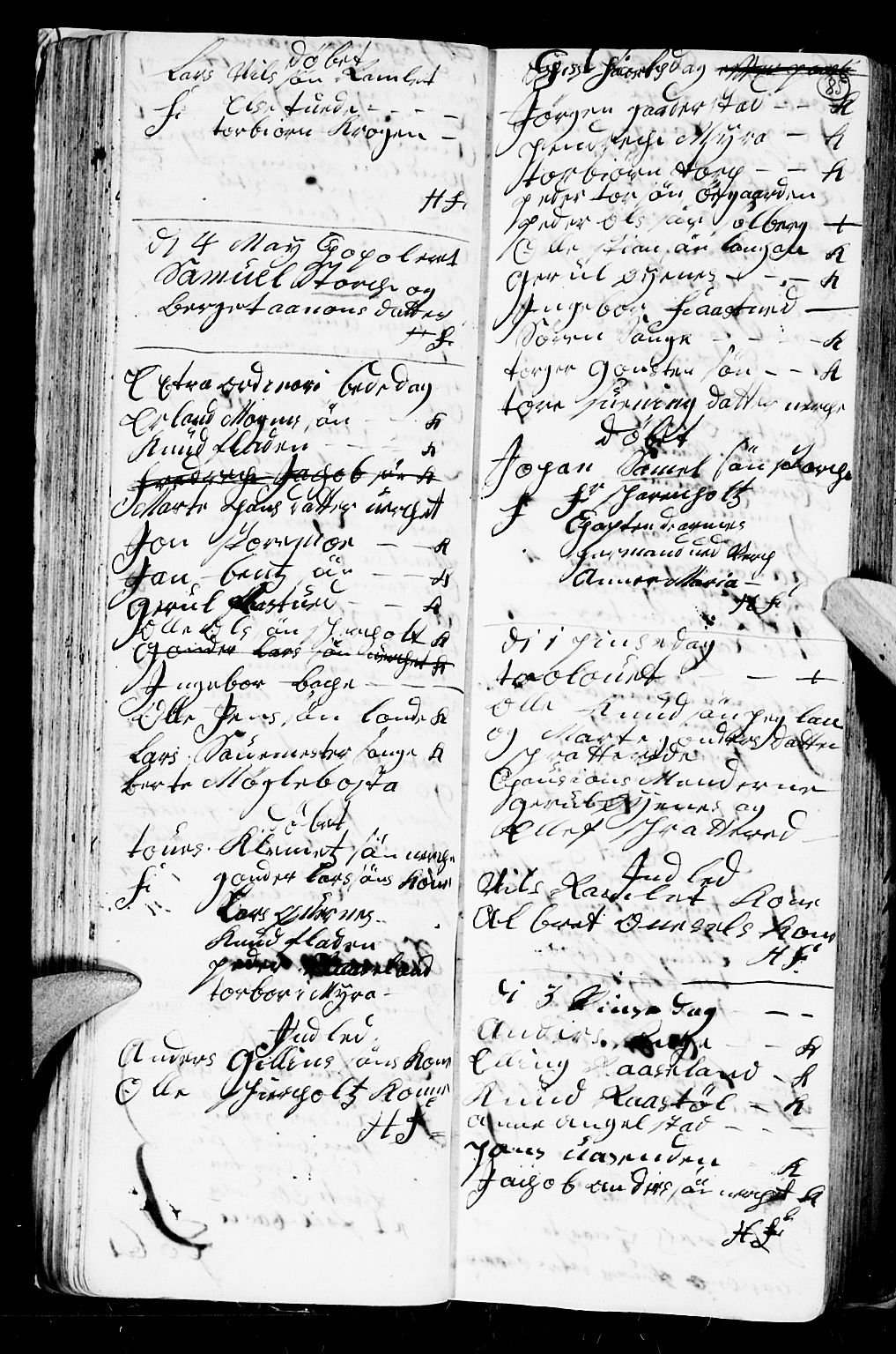 Holt sokneprestkontor, SAK/1111-0021/F/Fb/L0004: Parish register (copy) no. B 4, 1730-1746, p. 85