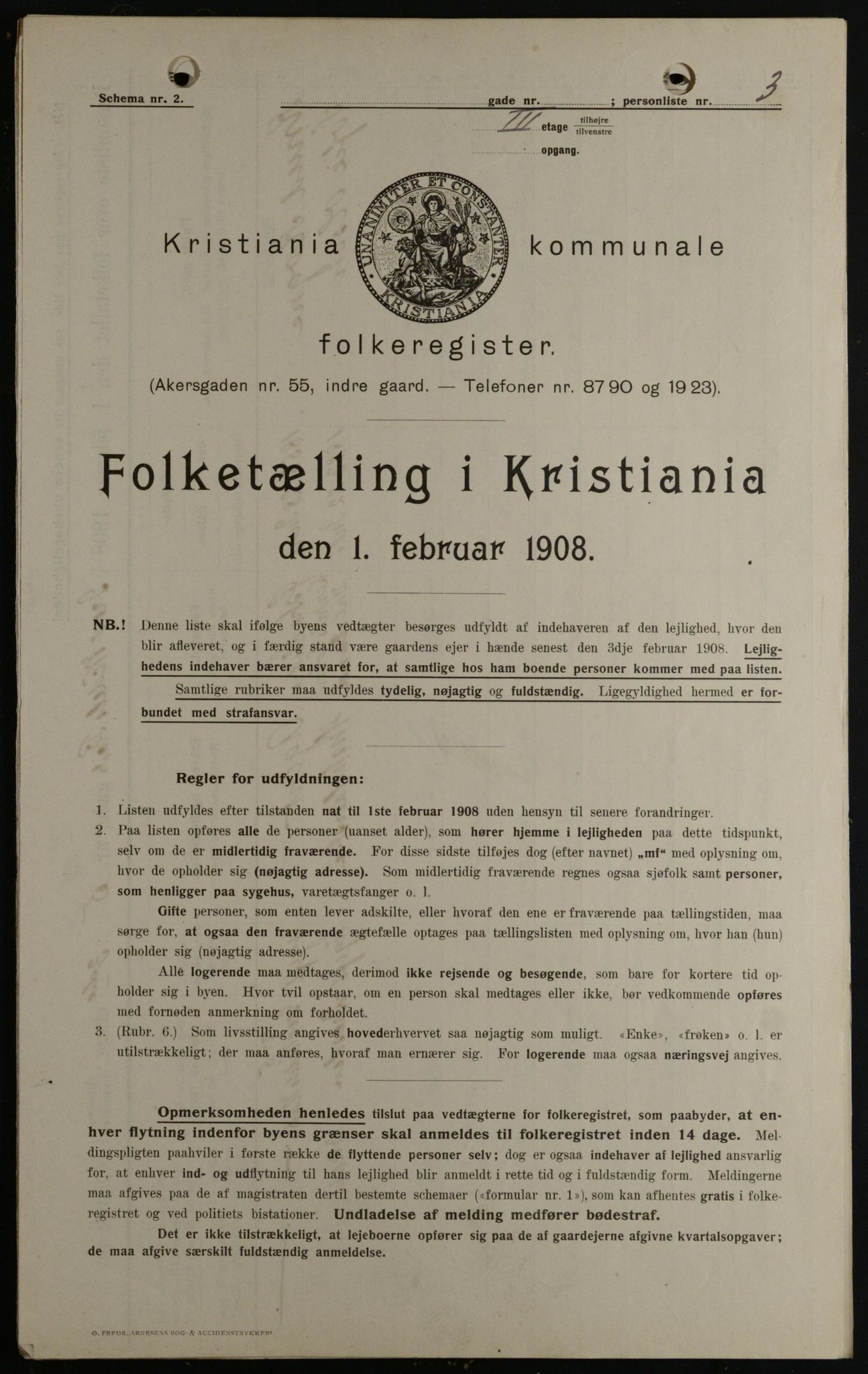 OBA, Municipal Census 1908 for Kristiania, 1908, p. 26922