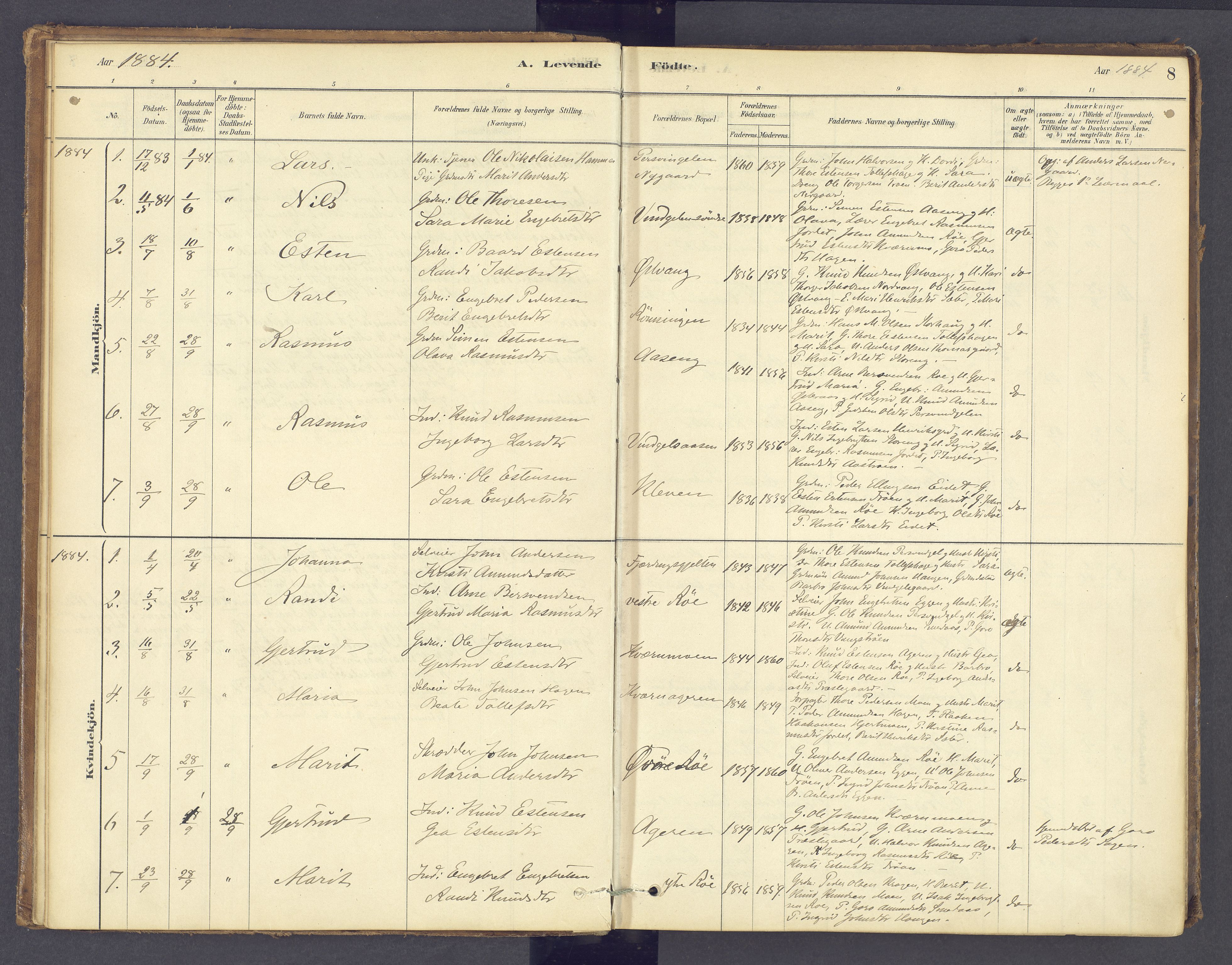 Tolga prestekontor, SAH/PREST-062/K/L0012: Parish register (official) no. 12, 1877-1925, p. 8