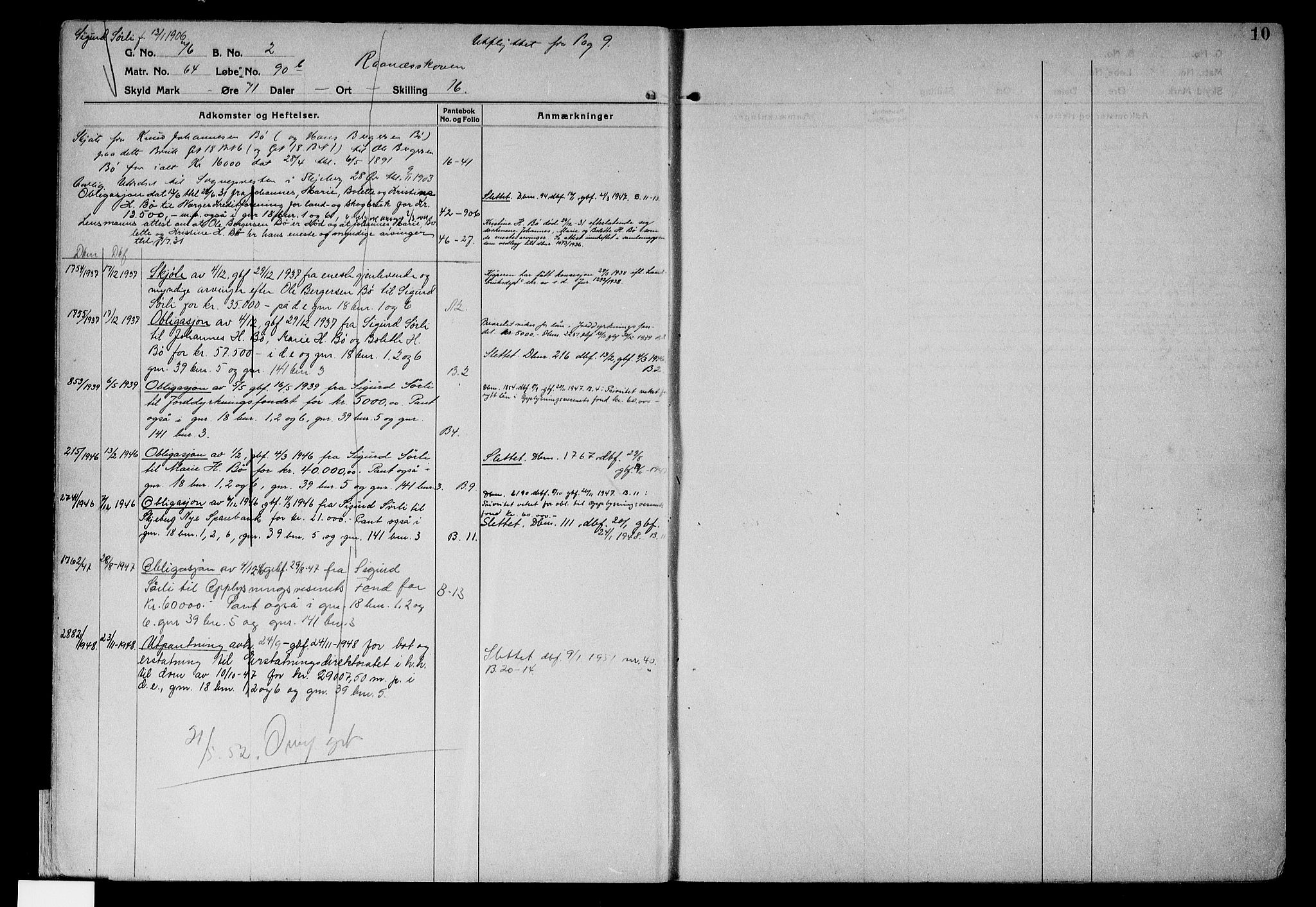 Tune sorenskriveri, AV/SAO-A-10470/G/Ga/Gab/Gabf/L0002a: Mortgage register no. VI 2a, 1910-1953, p. 10