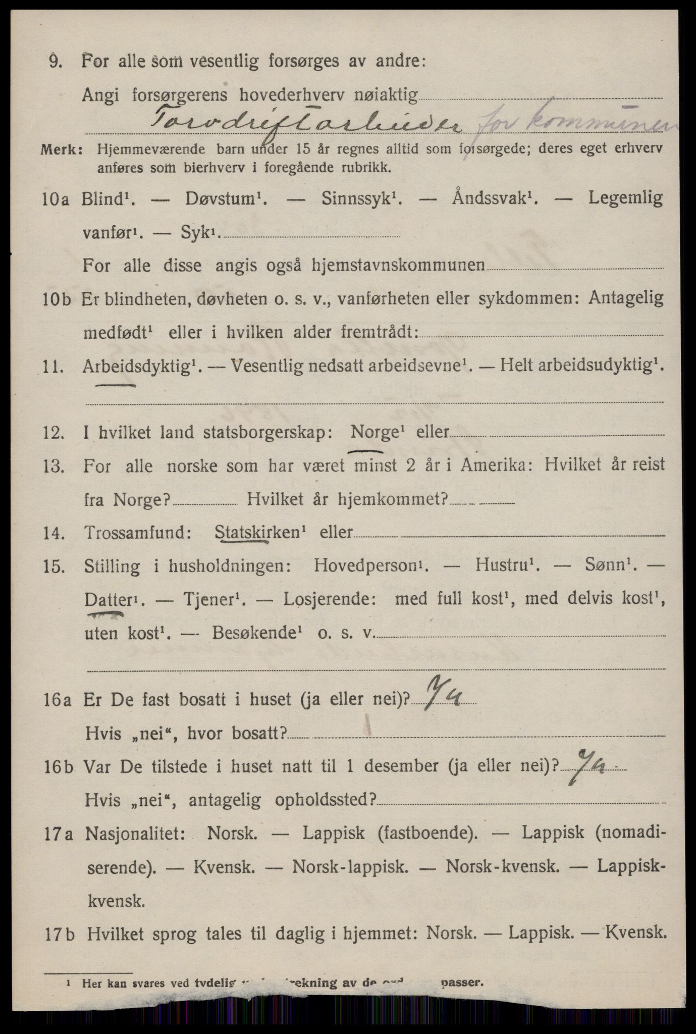 SAT, 1920 census for Tiller, 1920, p. 976