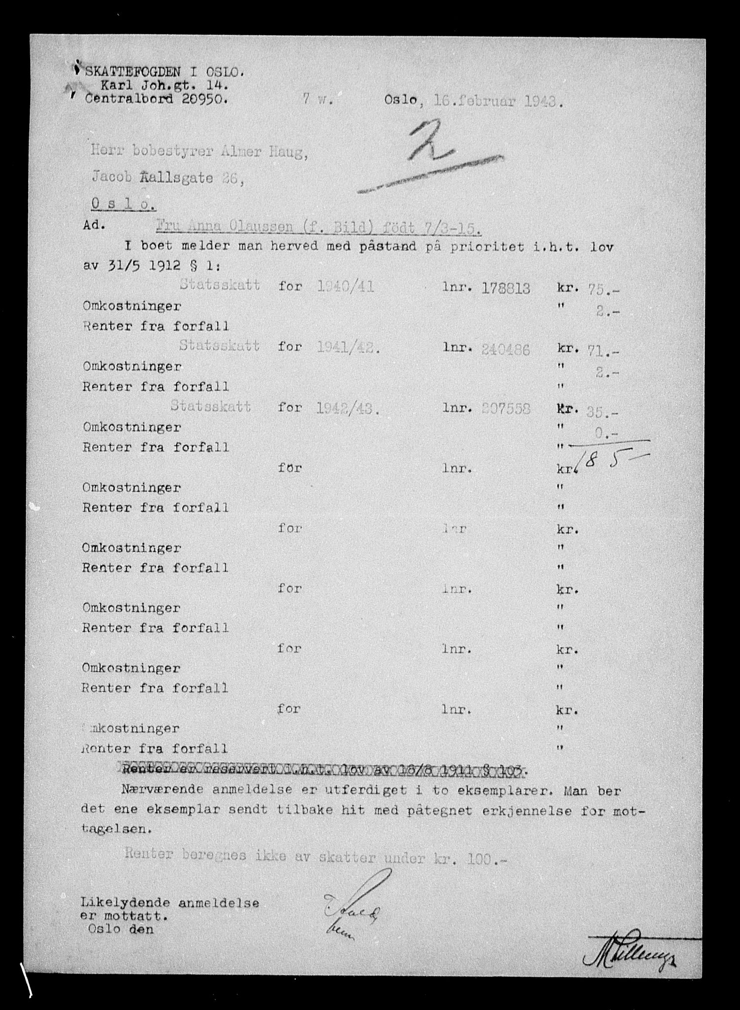 Justisdepartementet, Tilbakeføringskontoret for inndratte formuer, RA/S-1564/H/Hc/Hcc/L0968: --, 1945-1947, p. 8