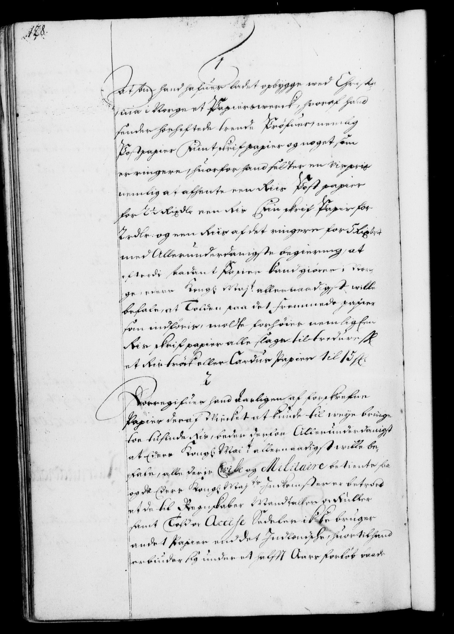 Rentekammeret, Kammerkanselliet, RA/EA-3111/G/Gf/Gfa/L0001: Resolusjonsprotokoll med register (merket RK 52.1), 1695-1706, p. 128