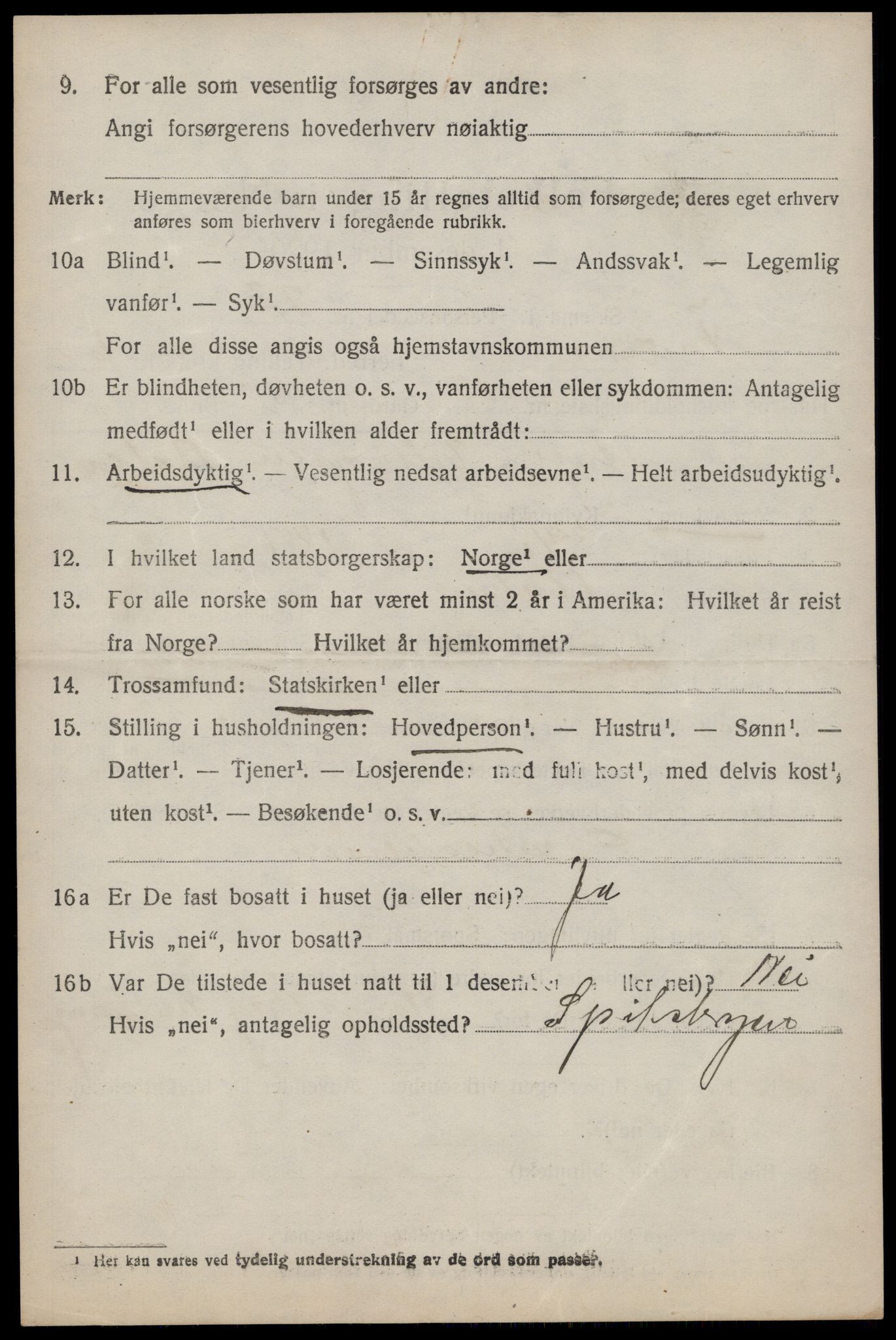 SAT, 1920 census for Fauske, 1920, p. 5707