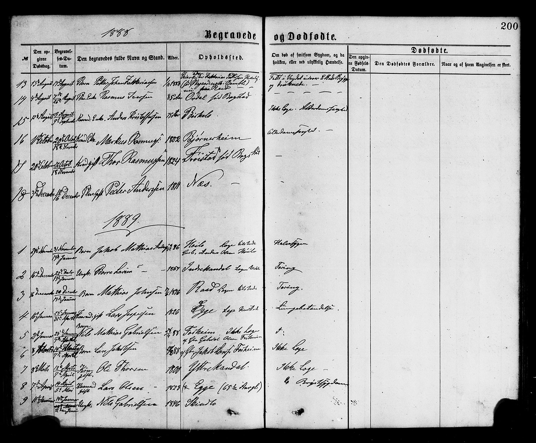 Gloppen sokneprestembete, AV/SAB-A-80101/H/Hab/Habc/L0001: Parish register (copy) no. C 1, 1872-1896, p. 200