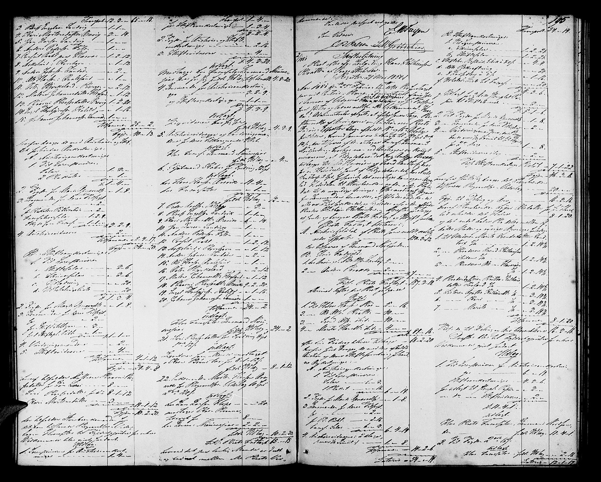 Midhordland sorenskriveri, SAB/A-3001/1/H/Hd/L0001: Skifteutlodningsprotokoll, 1848-1851, p. 194b-195a