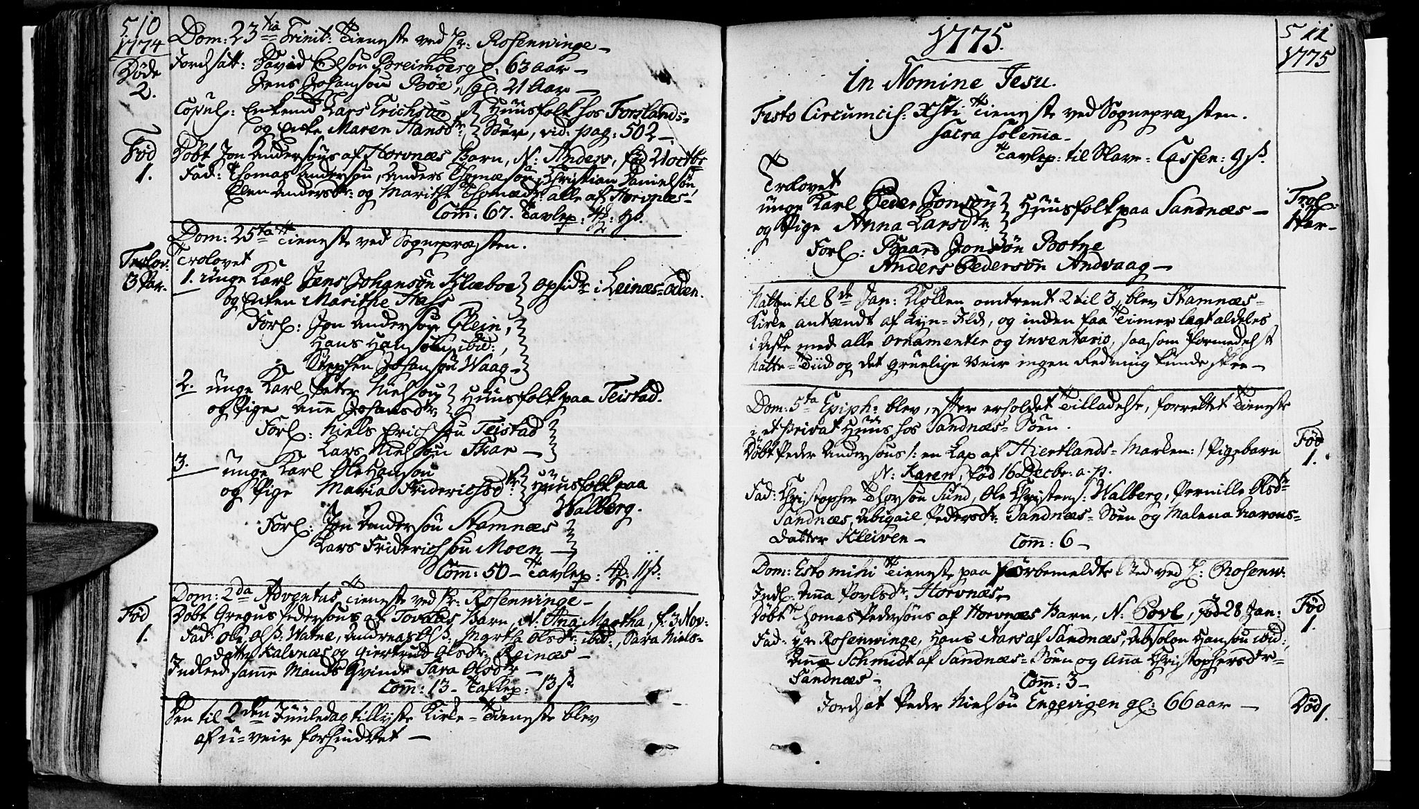 Ministerialprotokoller, klokkerbøker og fødselsregistre - Nordland, SAT/A-1459/830/L0437: Parish register (official) no. 830A05 /2, 1768-1776, p. 510-511