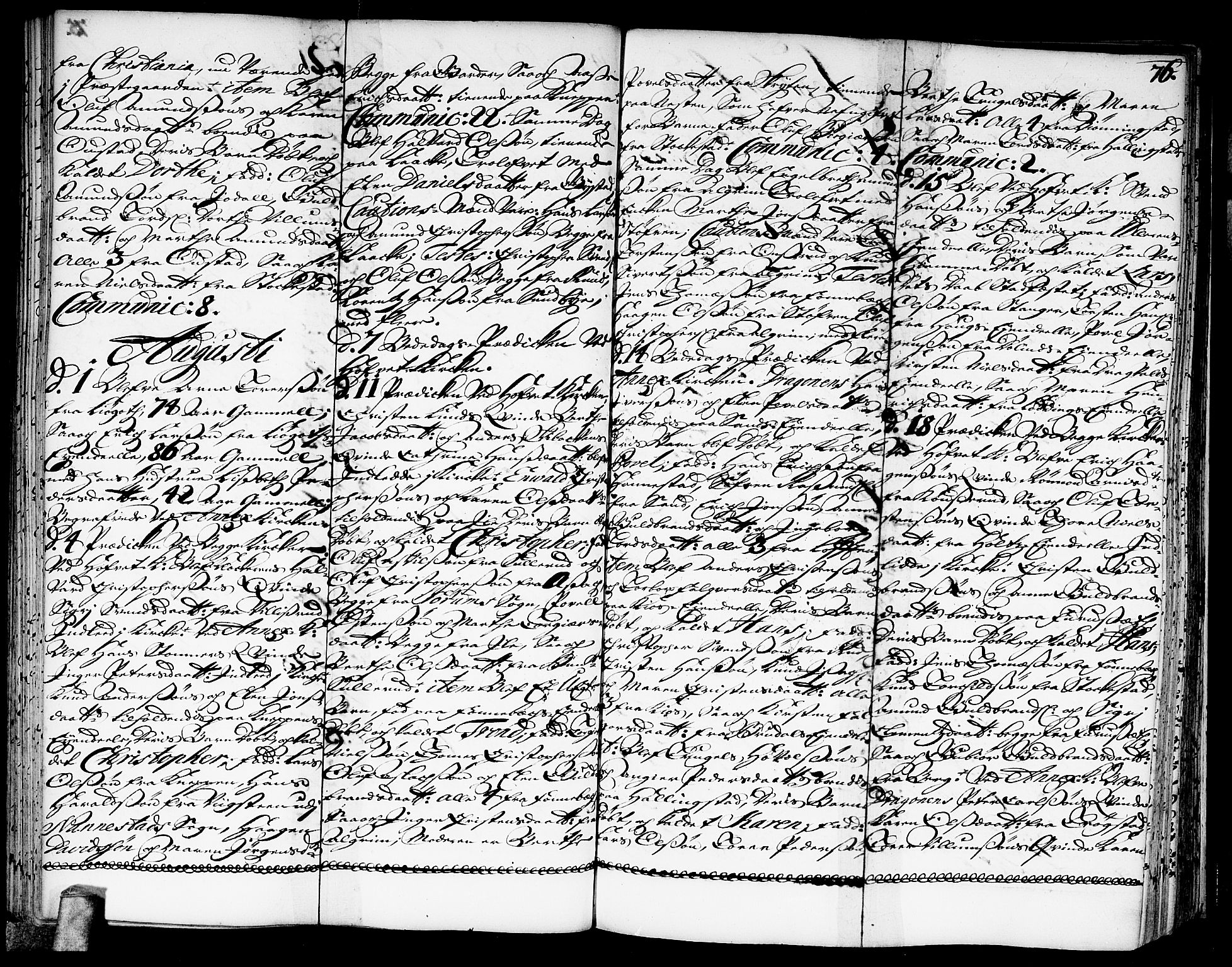 Ullensaker prestekontor Kirkebøker, AV/SAO-A-10236a/F/Fa/L0003: Parish register (official) no. I 3, 1711-1720, p. 76