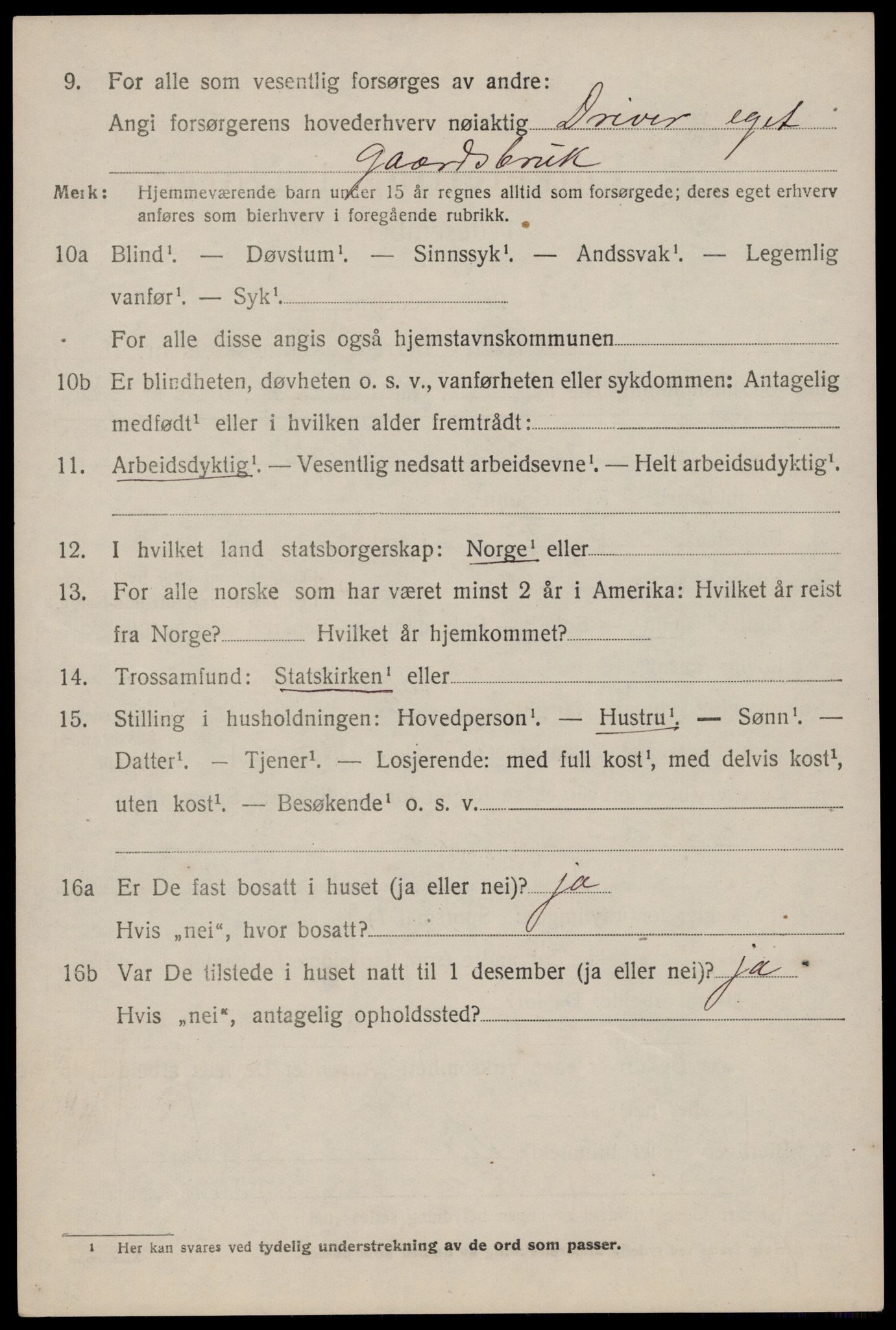 SAST, 1920 census for Vats, 1920, p. 1084