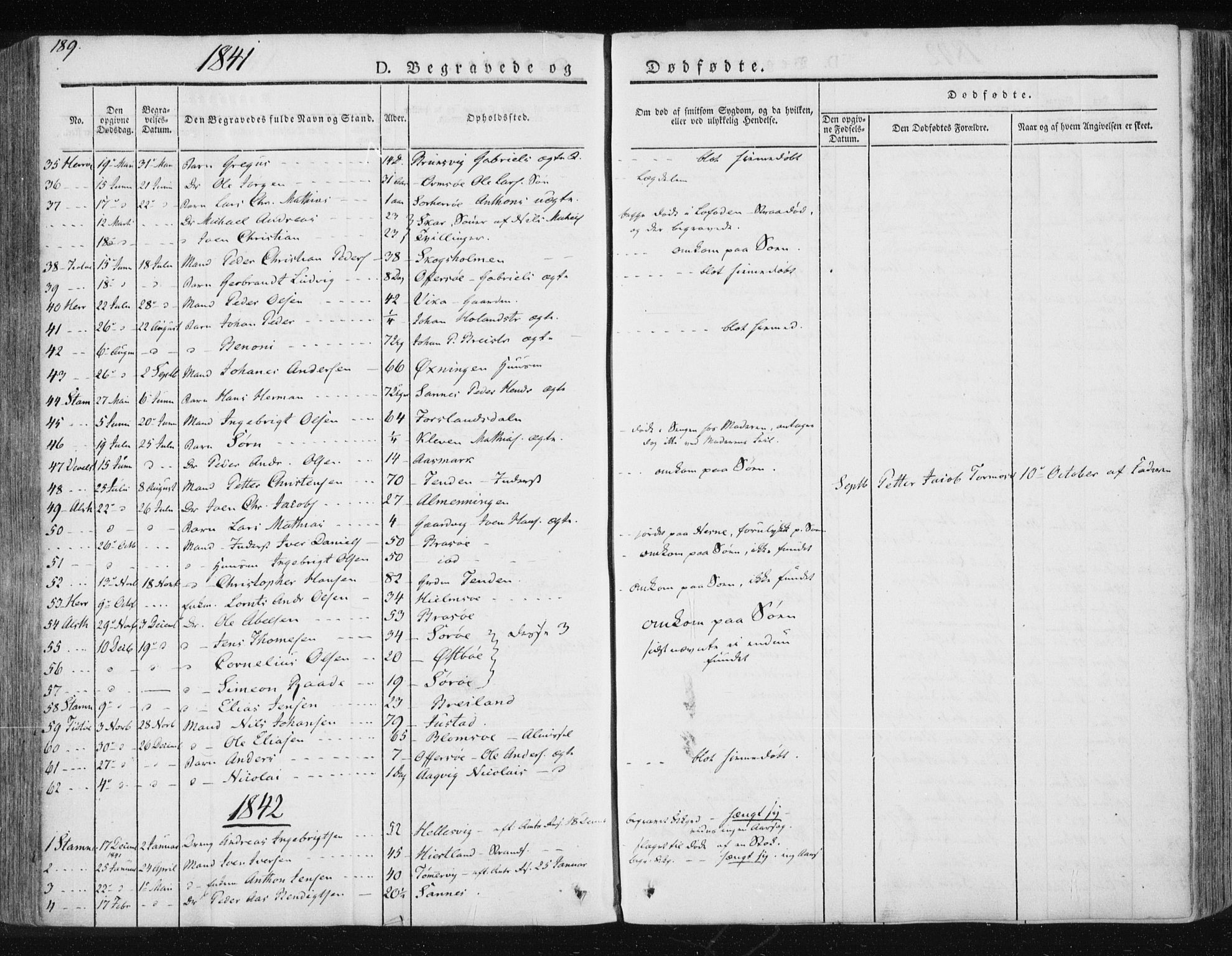 Ministerialprotokoller, klokkerbøker og fødselsregistre - Nordland, SAT/A-1459/830/L0447: Parish register (official) no. 830A11, 1831-1854, p. 189