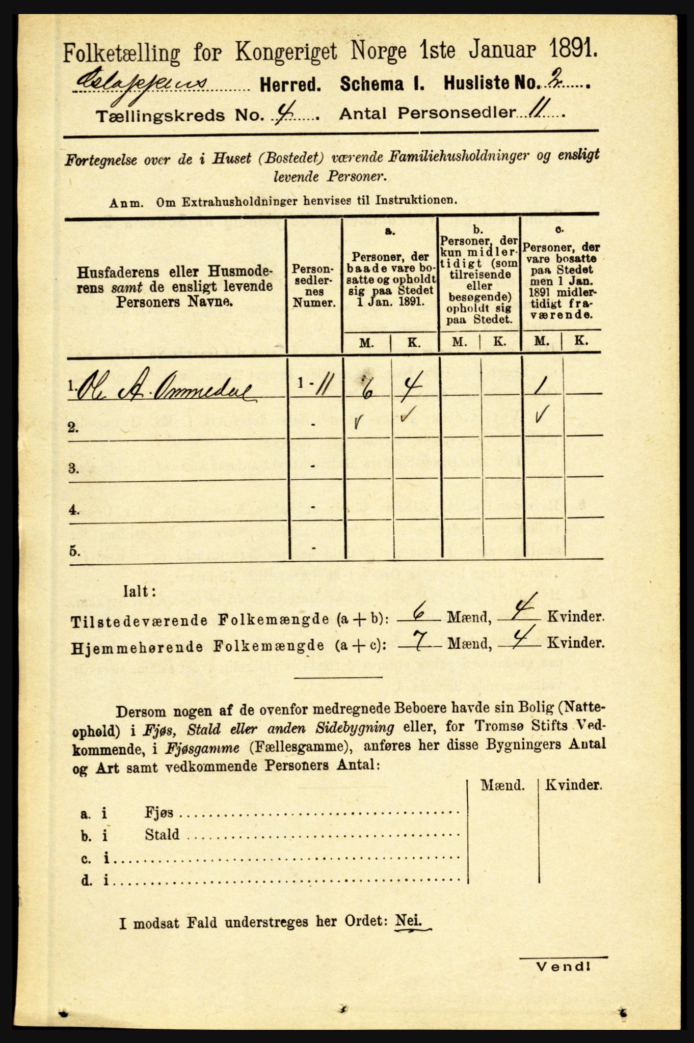 RA, 1891 census for 1445 Gloppen, 1891, p. 1638