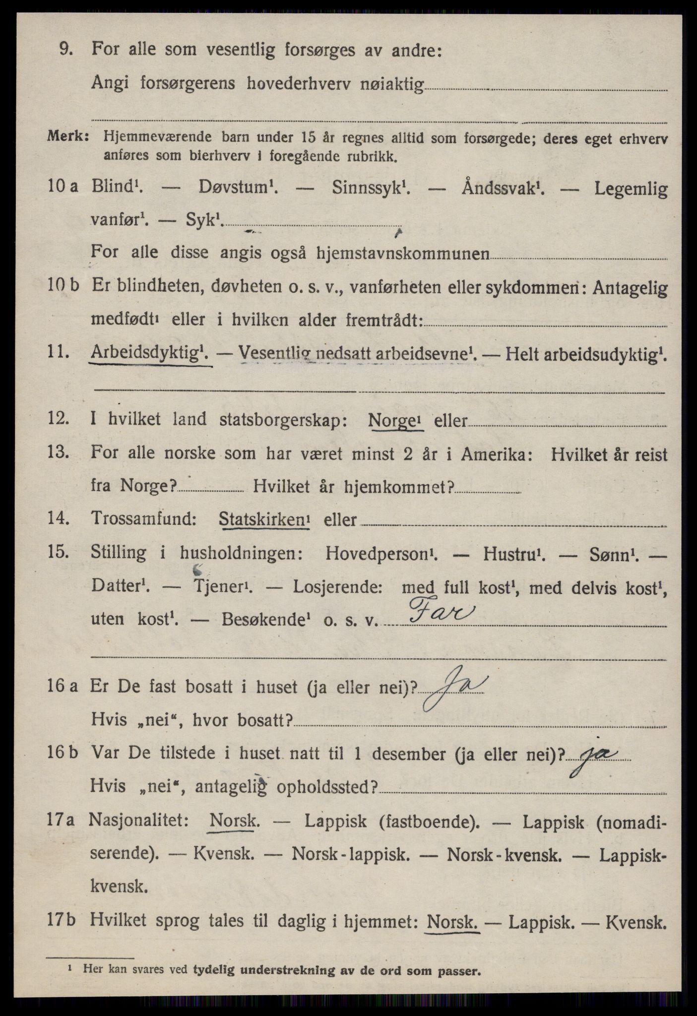 SAT, 1920 census for Horg, 1920, p. 5353