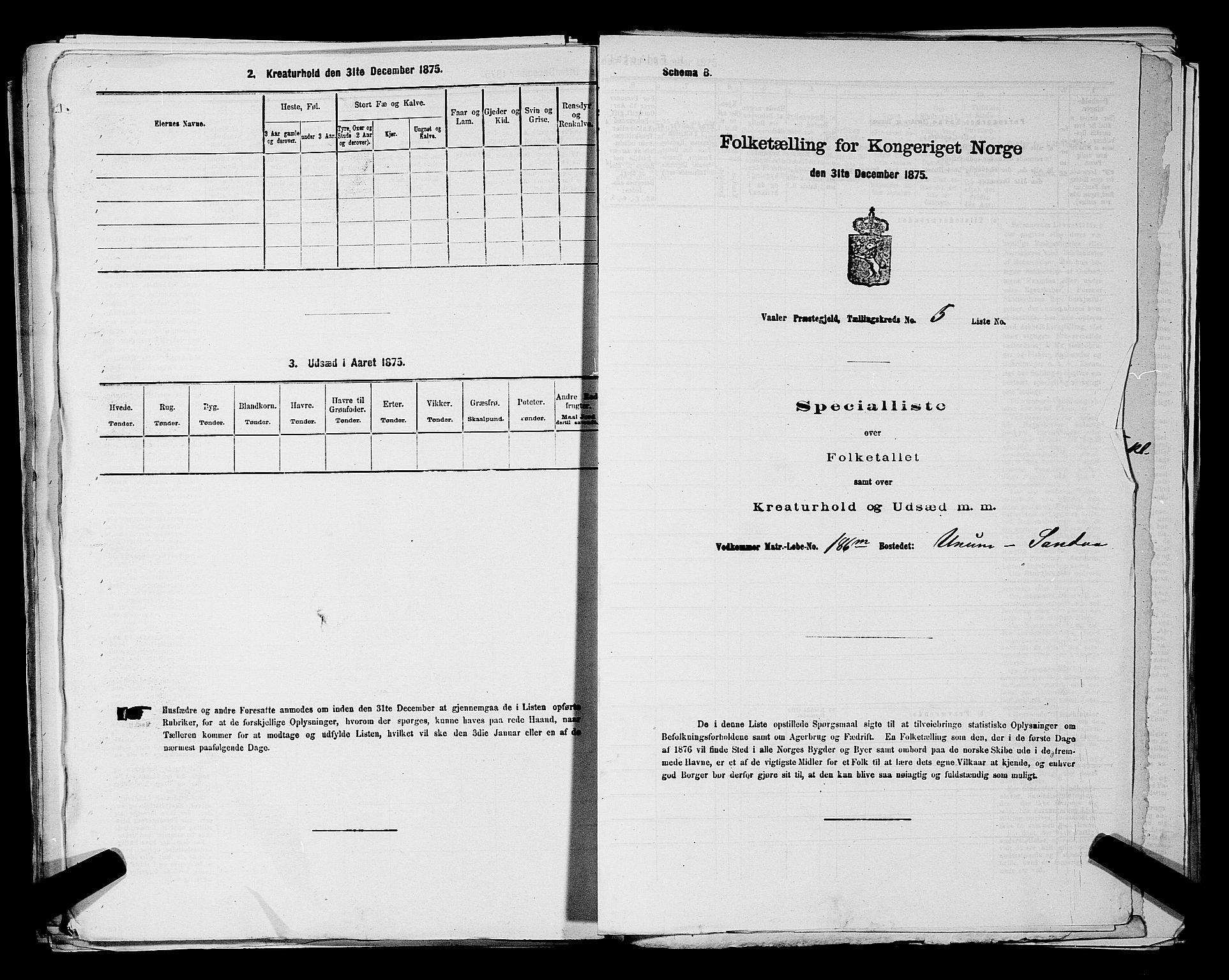 RA, 1875 census for 0137P Våler, 1875, p. 723