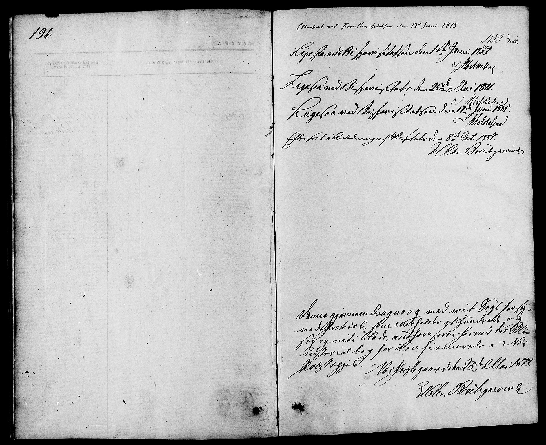 Nes prestekontor, Hedmark, SAH/PREST-020/K/Ka/L0006: Parish register (official) no. 6, 1873-1886, p. 196