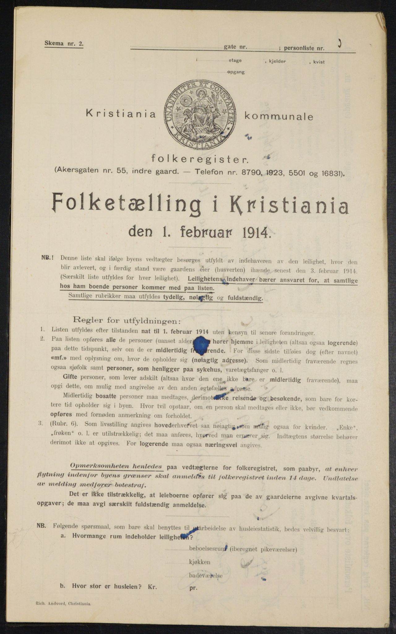 OBA, Municipal Census 1914 for Kristiania, 1914, p. 119886