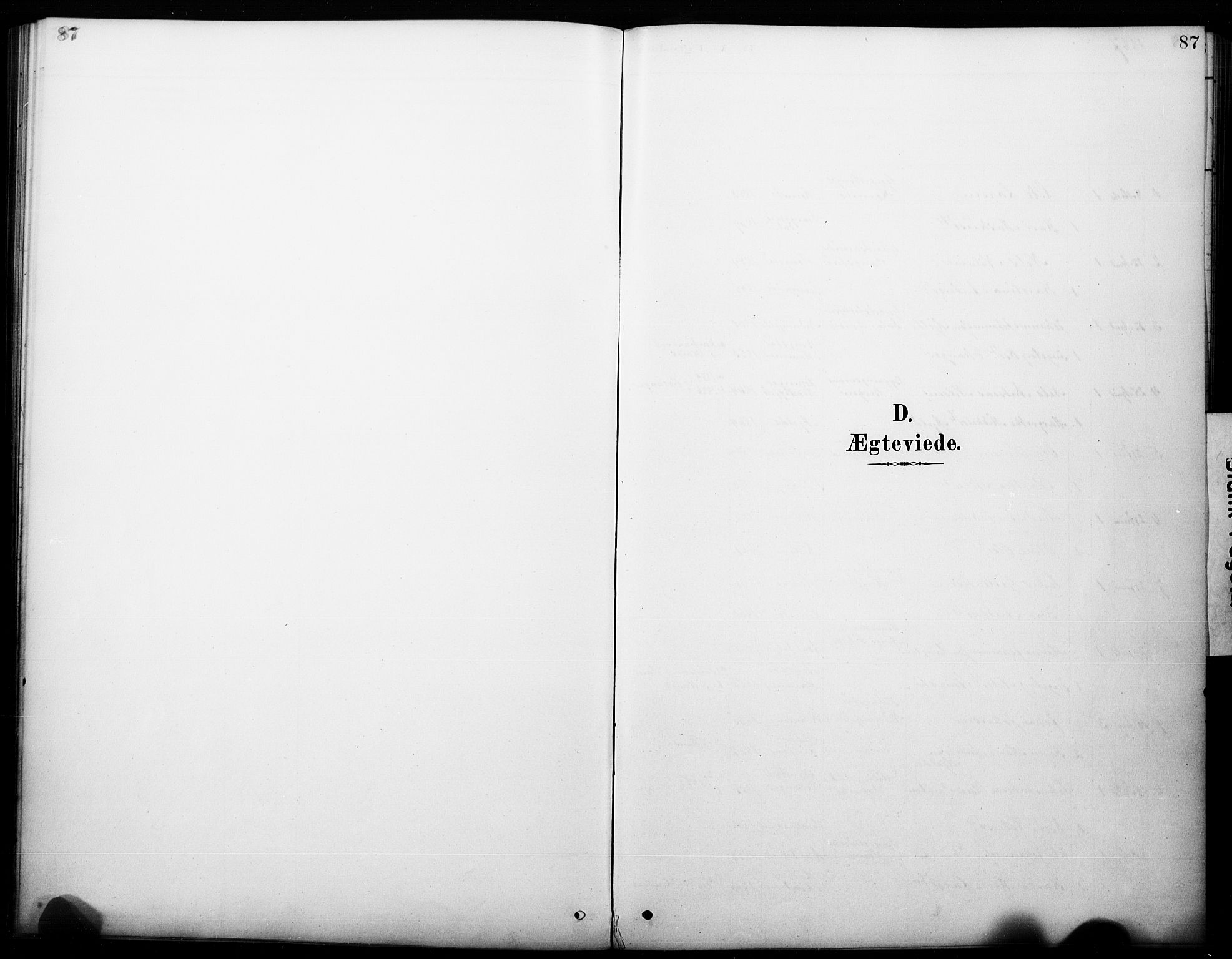 Haus sokneprestembete, AV/SAB-A-75601/H/Haa: Parish register (official) no. B 1, 1887-1898, p. 87