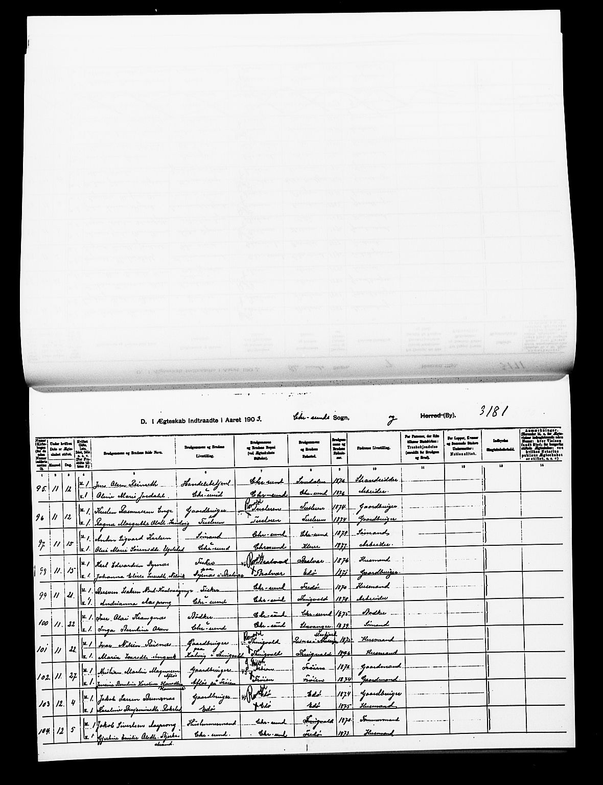 Ministerialprotokoller, klokkerbøker og fødselsregistre - Møre og Romsdal, AV/SAT-A-1454/572/L0859: Parish register (official) no. 572D03, 1903-1916