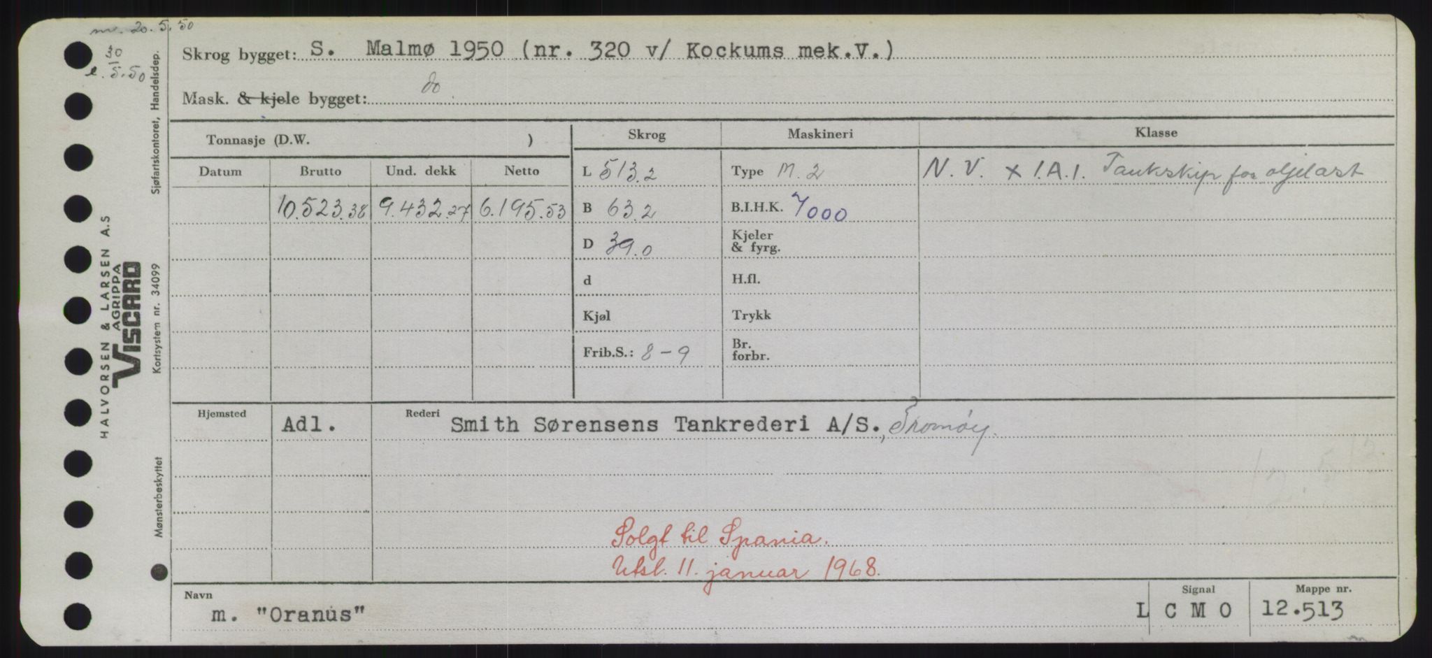 Sjøfartsdirektoratet med forløpere, Skipsmålingen, AV/RA-S-1627/H/Hd/L0028: Fartøy, O, p. 299