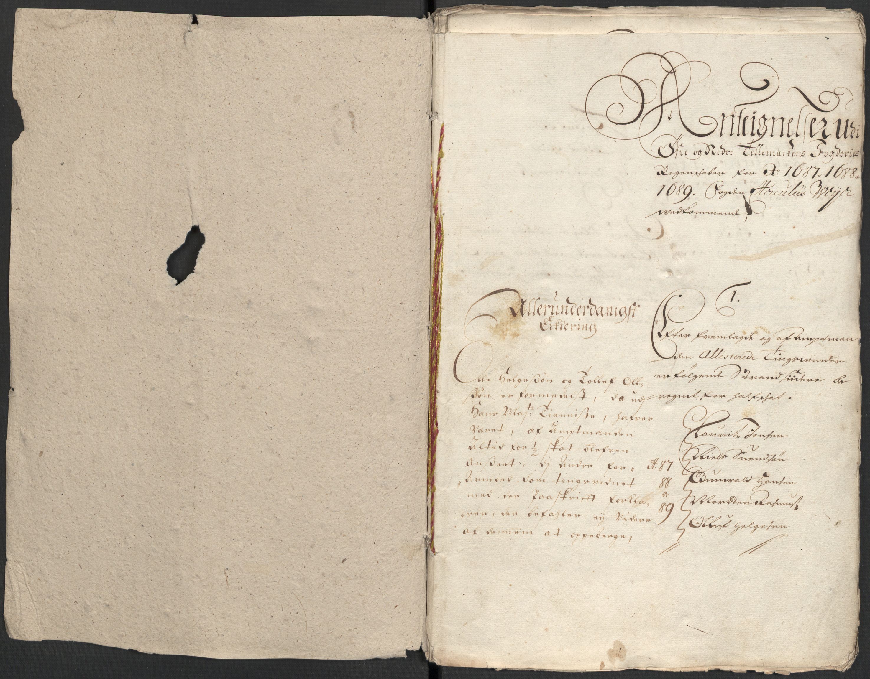 Rentekammeret inntil 1814, Reviderte regnskaper, Fogderegnskap, RA/EA-4092/R35/L2088: Fogderegnskap Øvre og Nedre Telemark, 1687-1689, p. 176