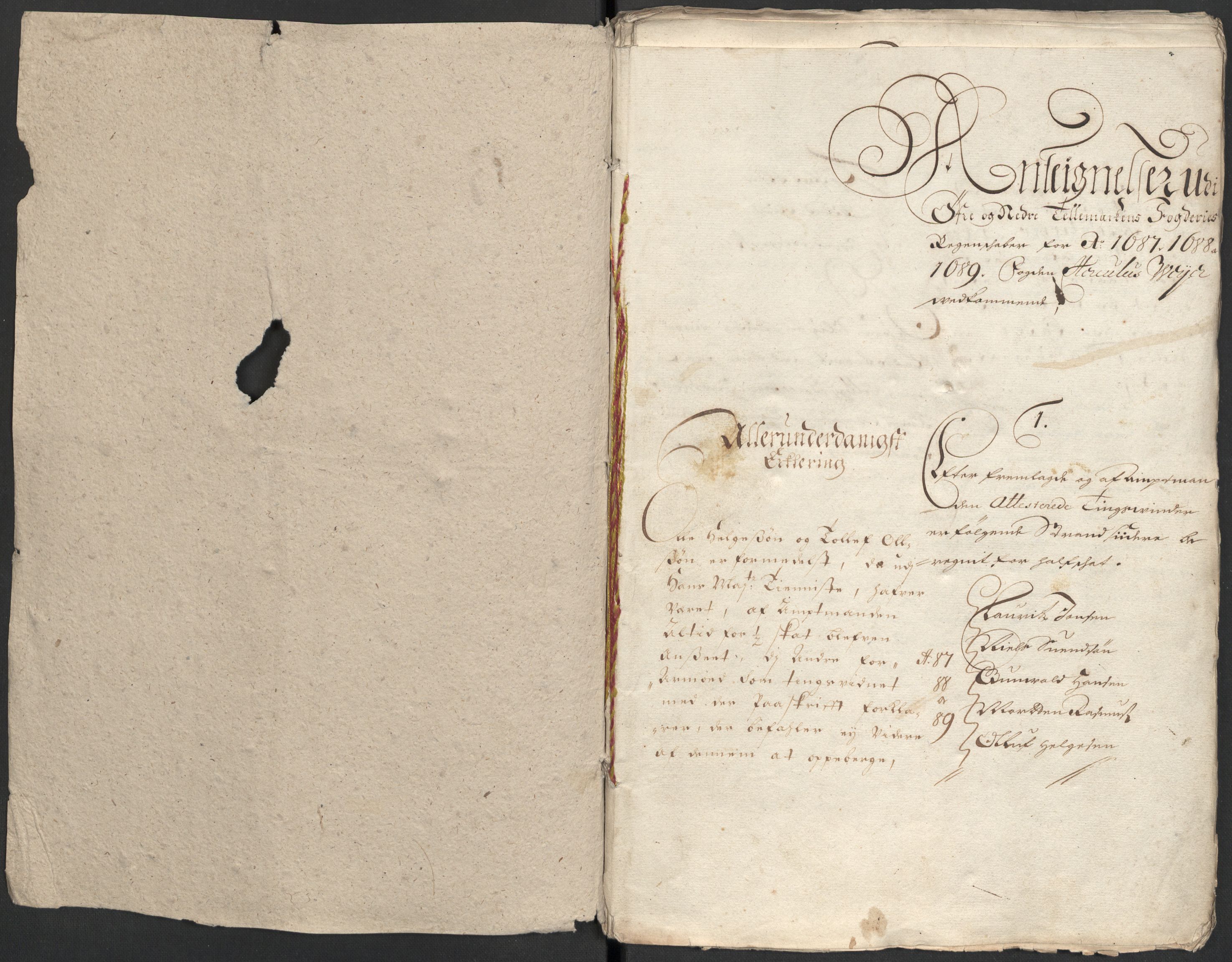 Rentekammeret inntil 1814, Reviderte regnskaper, Fogderegnskap, AV/RA-EA-4092/R35/L2088: Fogderegnskap Øvre og Nedre Telemark, 1687-1689, p. 176