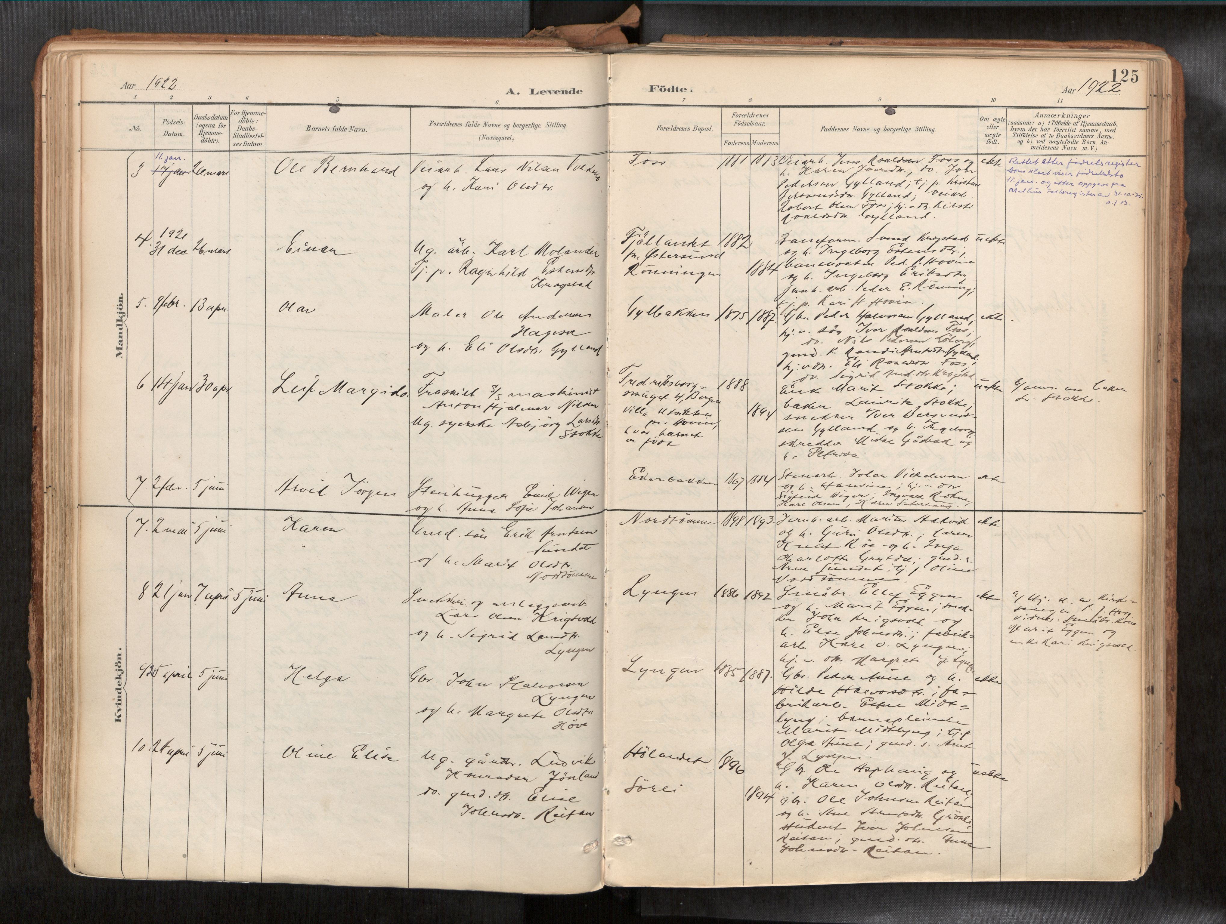 Ministerialprotokoller, klokkerbøker og fødselsregistre - Sør-Trøndelag, SAT/A-1456/692/L1105b: Parish register (official) no. 692A06, 1891-1934, p. 125