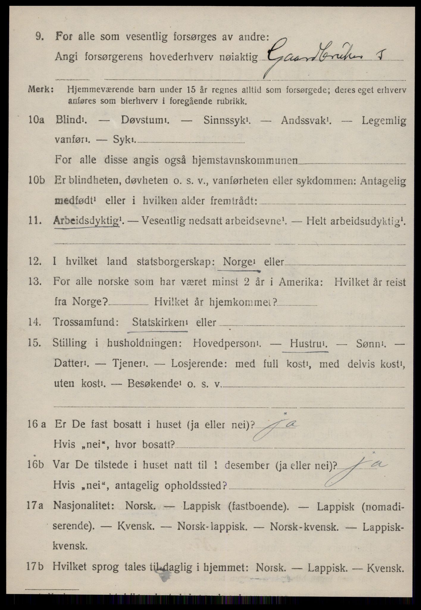 SAT, 1920 census for Singsås, 1920, p. 4018