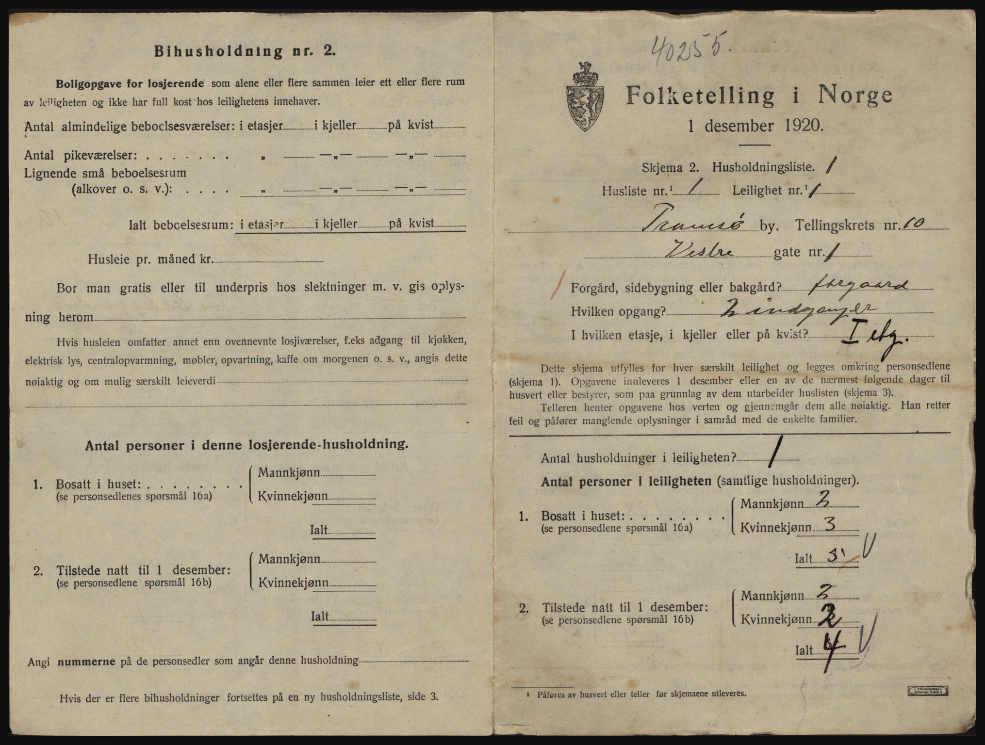 SATØ, 1920 census for Tromsø, 1920, p. 5167