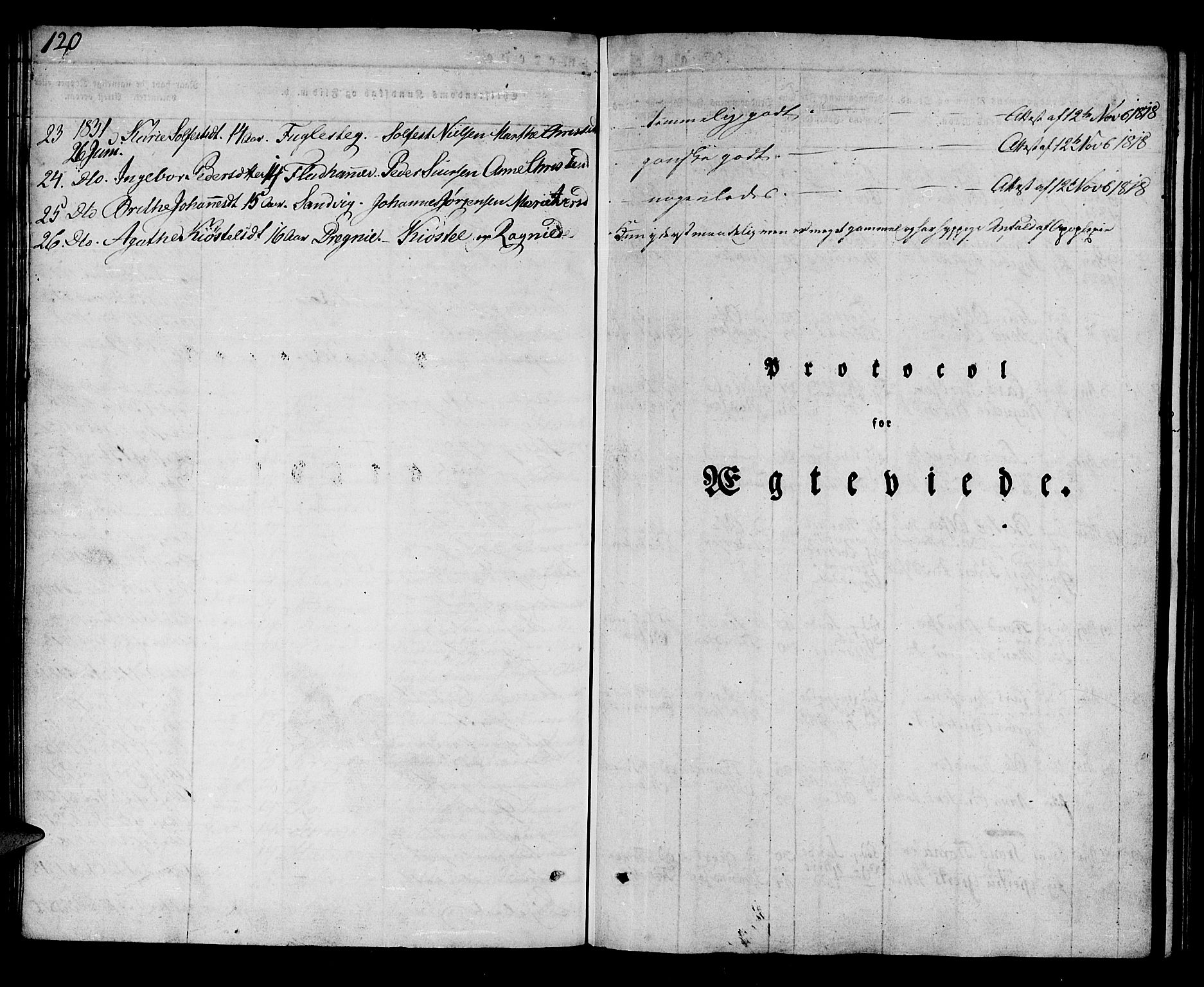 Luster sokneprestembete, SAB/A-81101/H/Haa/Haaa/L0004: Parish register (official) no. A 4, 1821-1832, p. 120