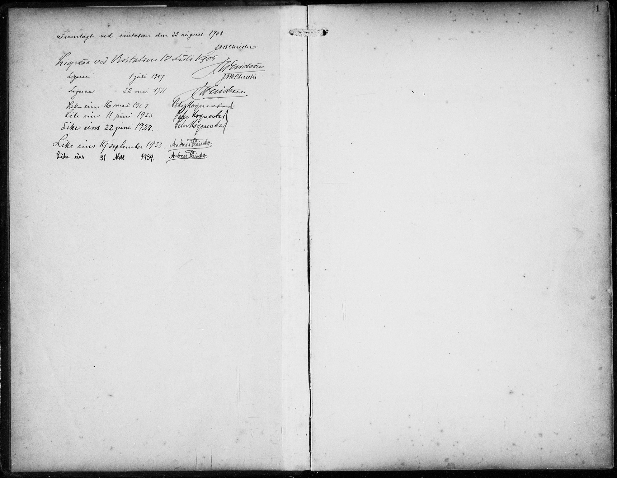 Ullensvang sokneprestembete, SAB/A-78701/H/Hab: Parish register (copy) no. F  1, 1902-1935, p. 1