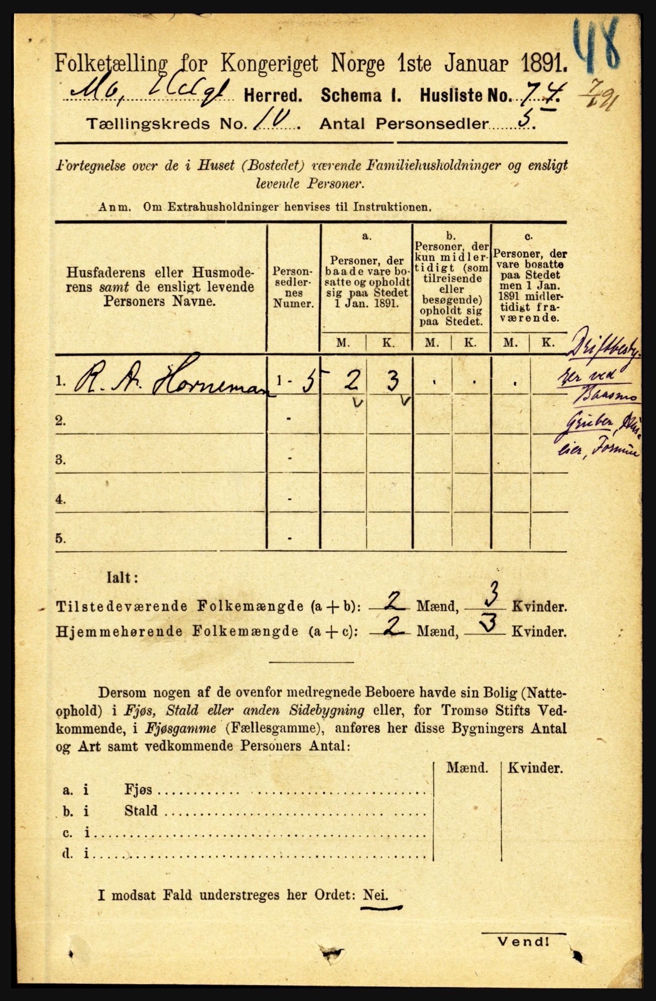 RA, 1891 census for 1833 Mo, 1891, p. 3936