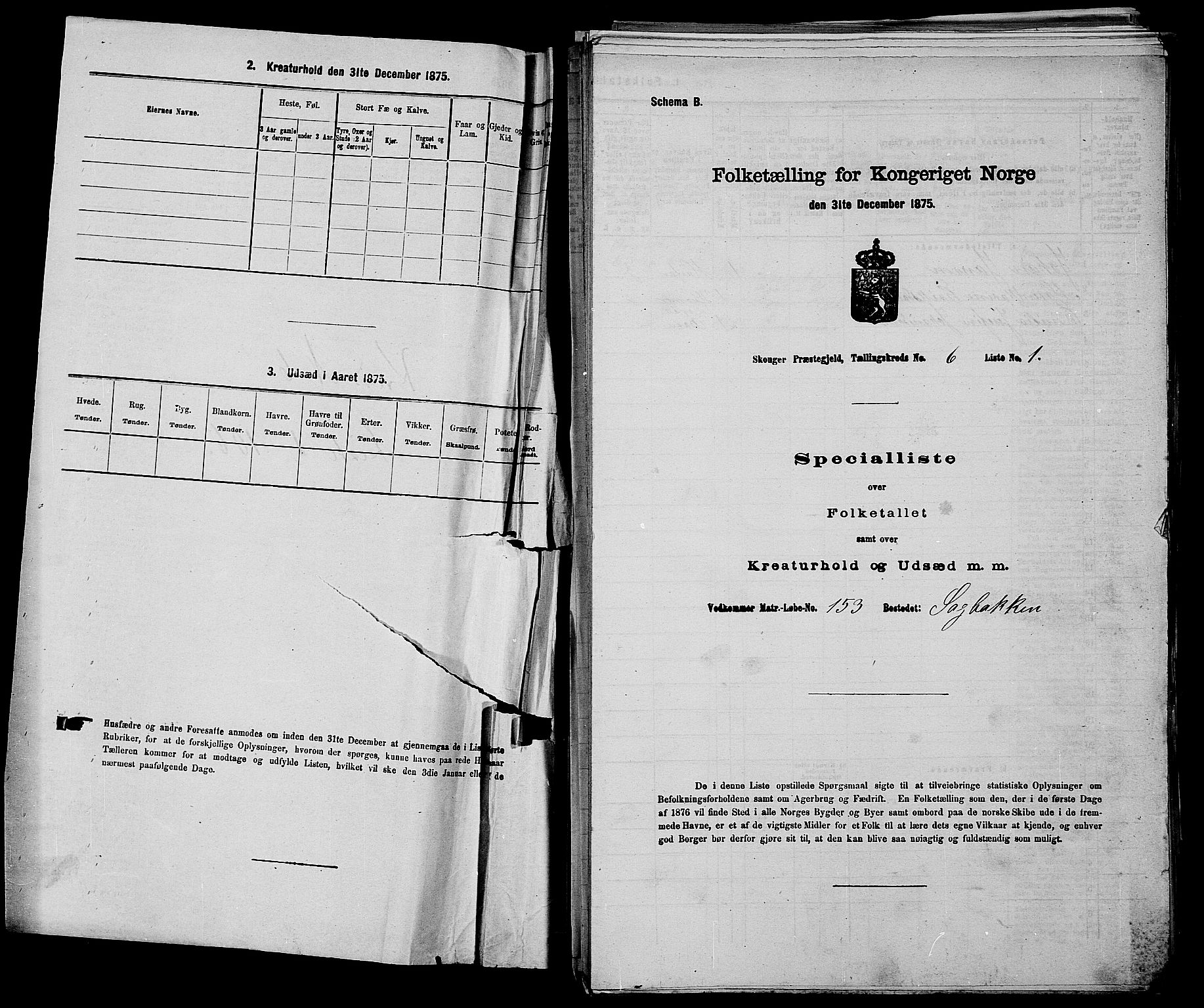 SAKO, 1875 census for 0712P Skoger, 1875, p. 832